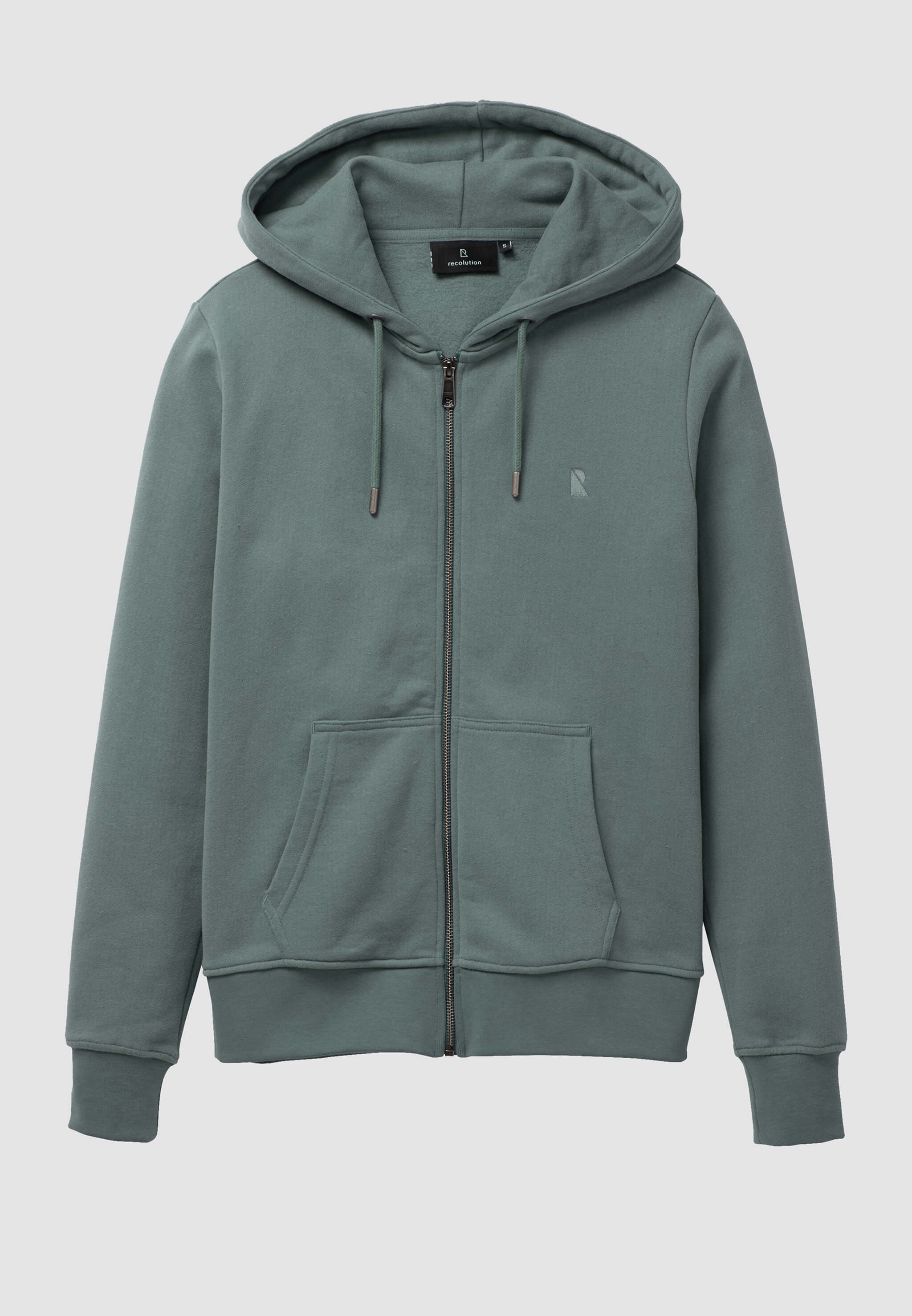 Recolution Dahlia felpa zip eucalipto cotone bio