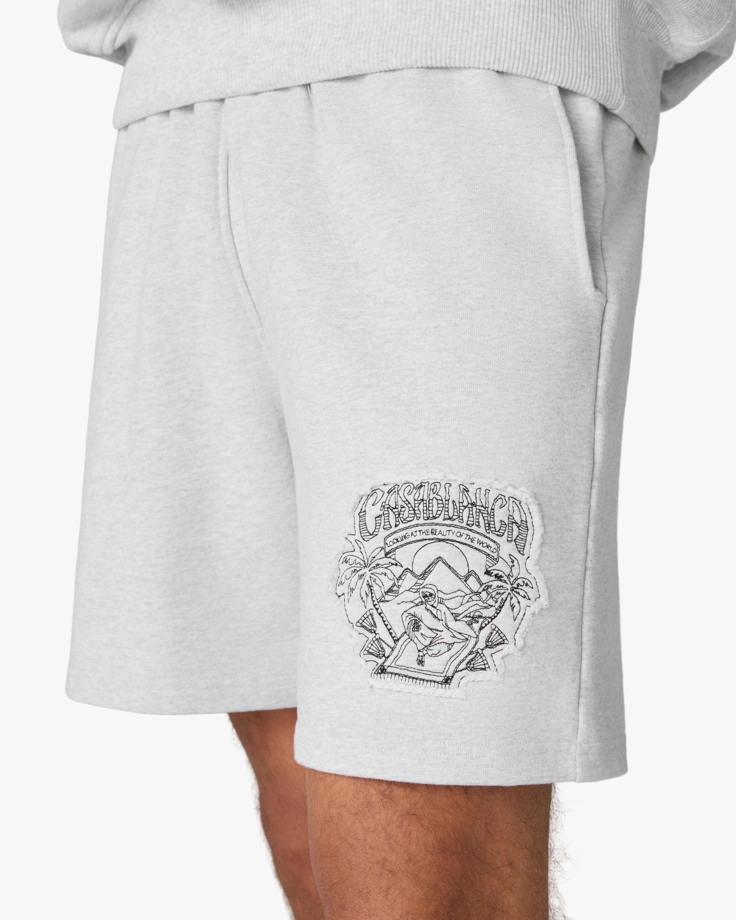 Casablanca Eveil Ancestral shorts grigio cotone bio