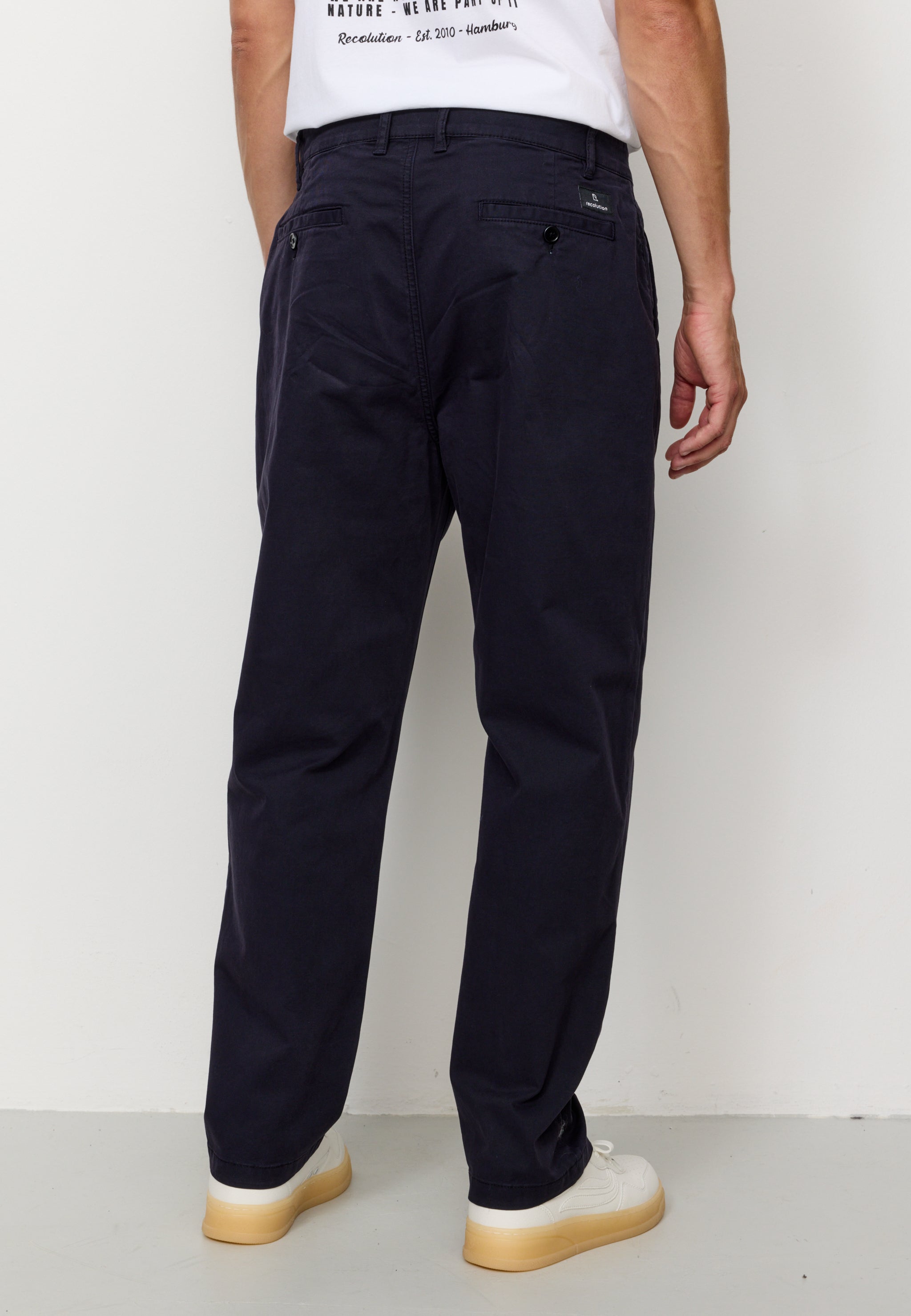 Recolution Oak chino uomo blu navy elasticizzato