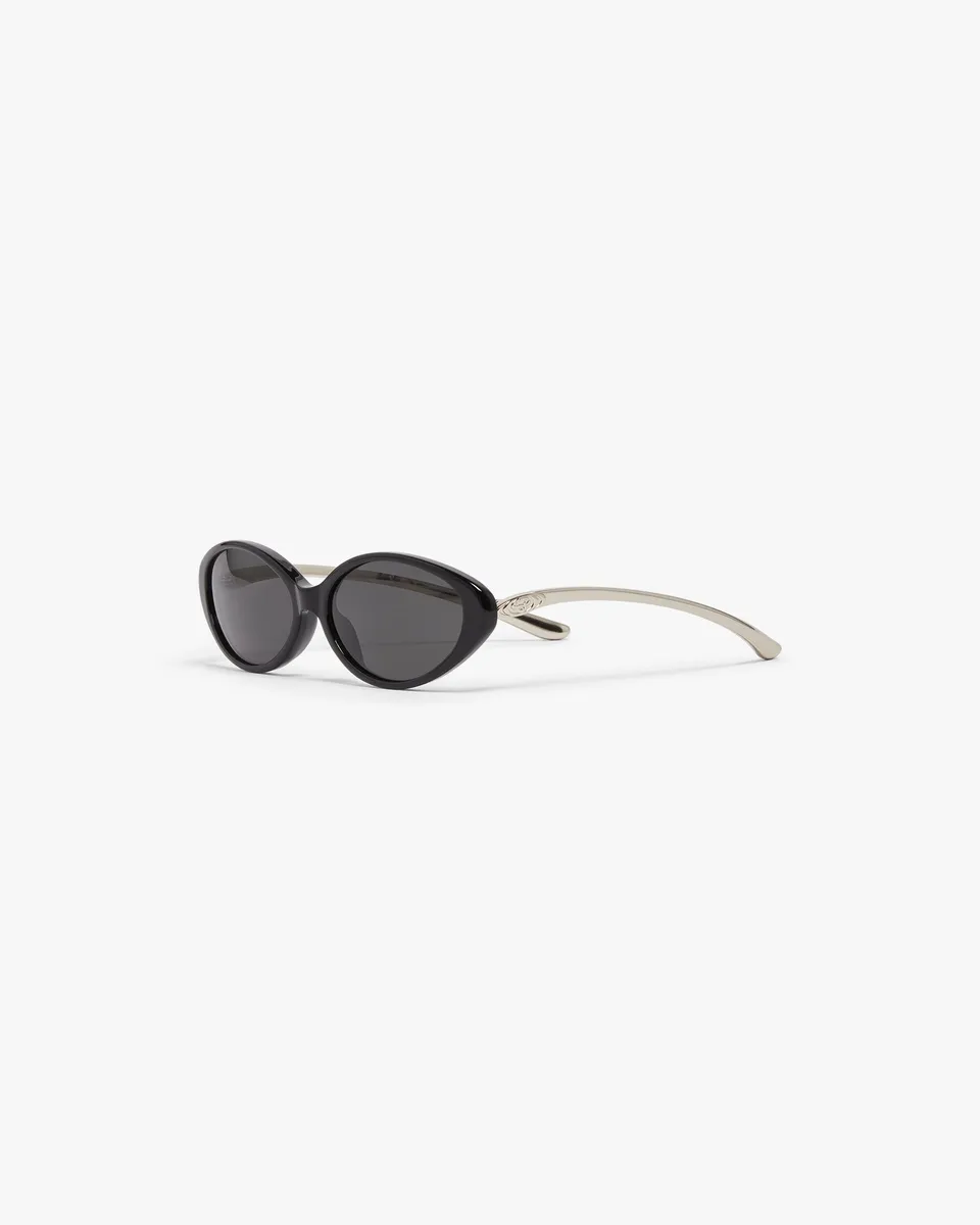 Casablanca Oval Curve occhiali sole neri lenti grigie