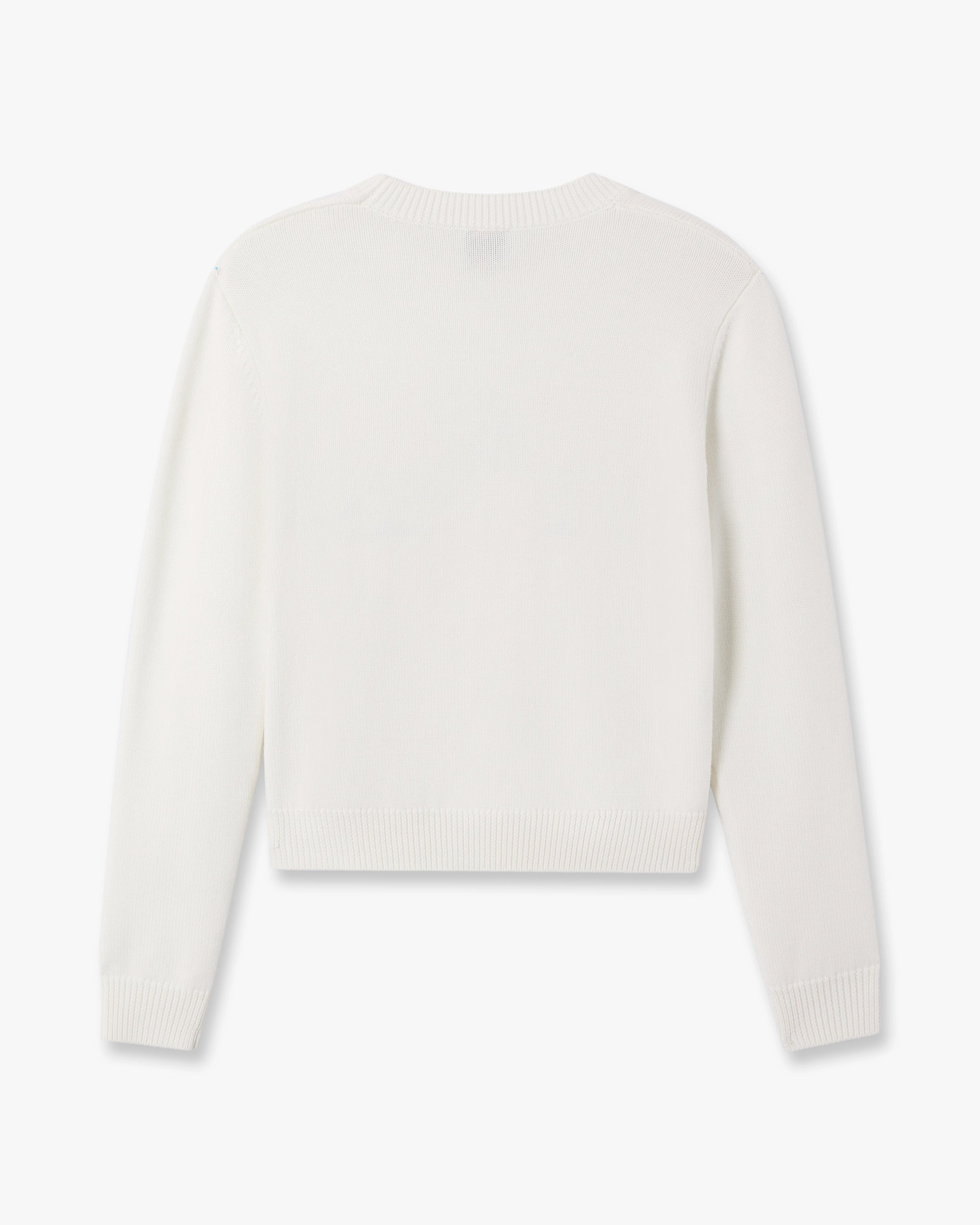 Casablanca Stacked Logo maglione crema lana merino