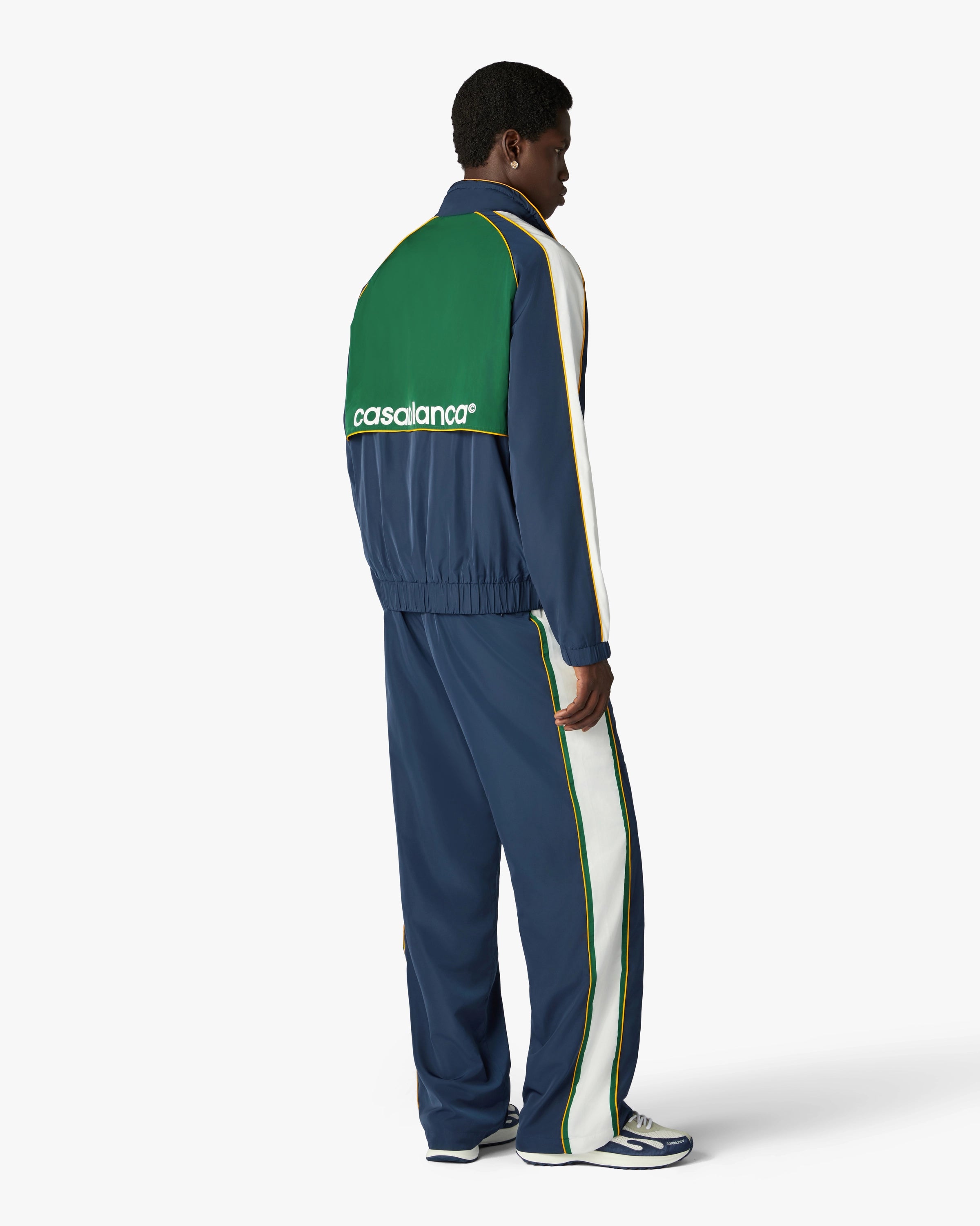 Casablanca Check Pantaloni Tuta Uomo Verde Poliestere