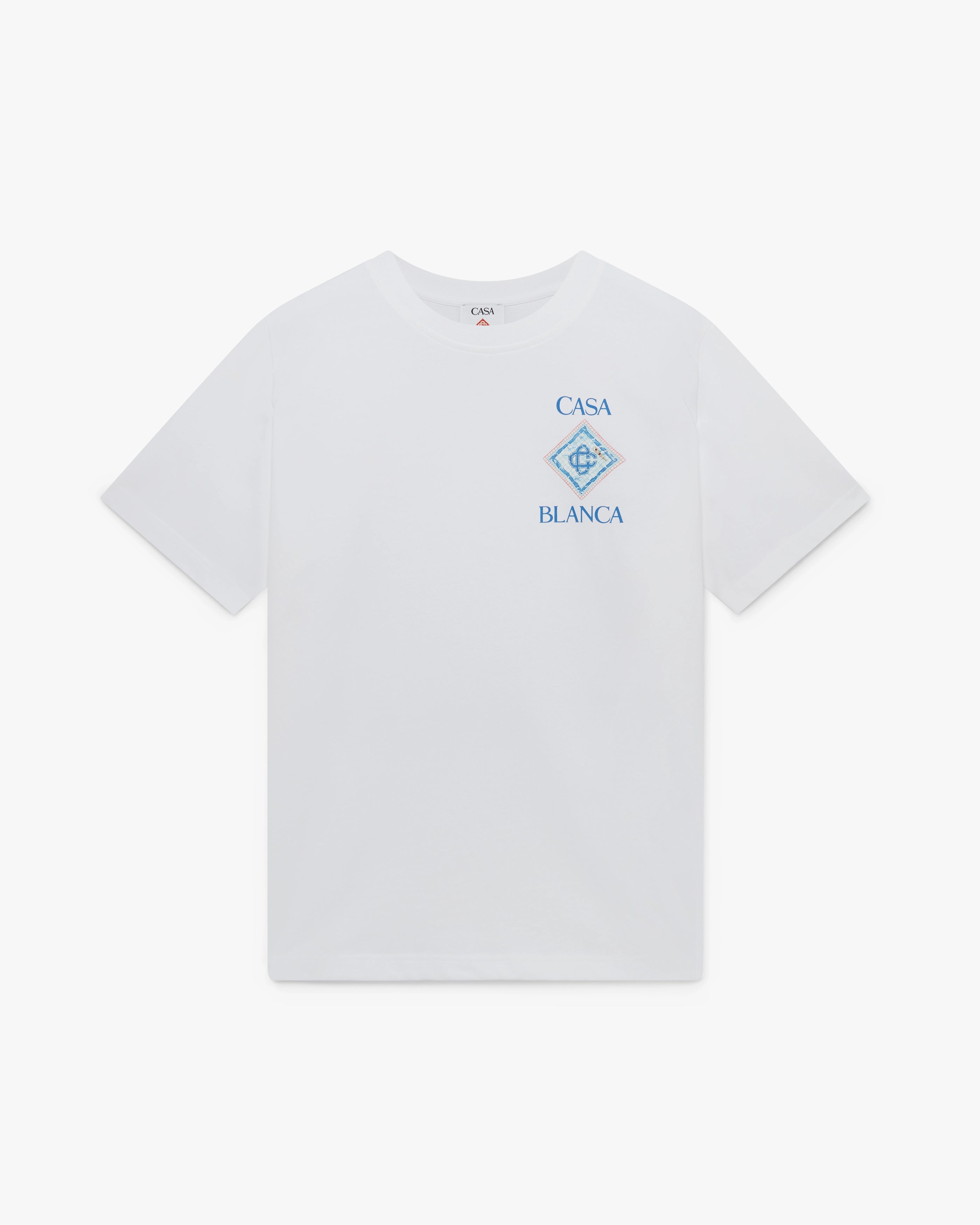 Casablanca Pool t-shirt manica corta bianca cotone bio