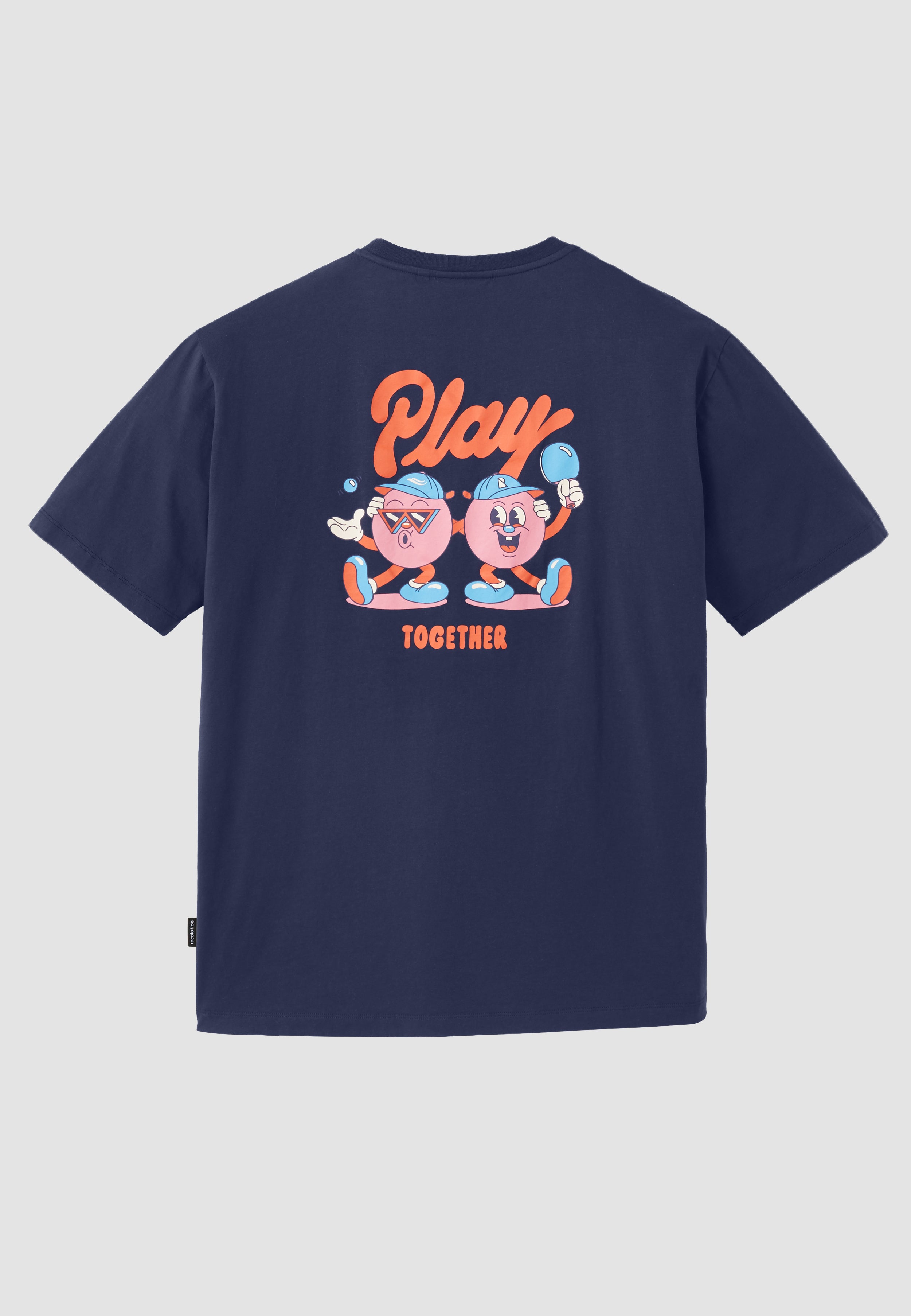 Recolution Aposeris Play Together t-shirt blu cotone bio