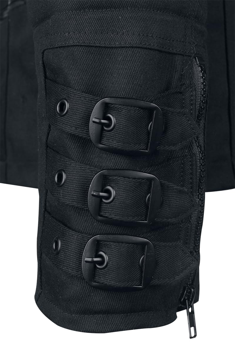 Gothicana by EMP cappotto intermedio nero taglia L imbottito