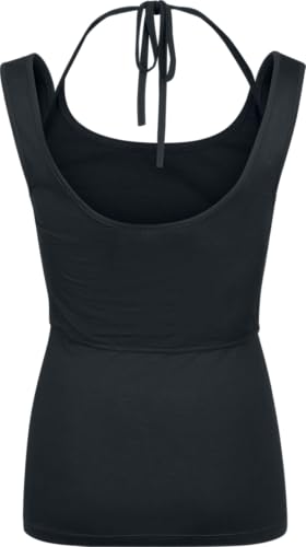 Gothicana by EMP Top Corto Nero all'Americana top donna nero
