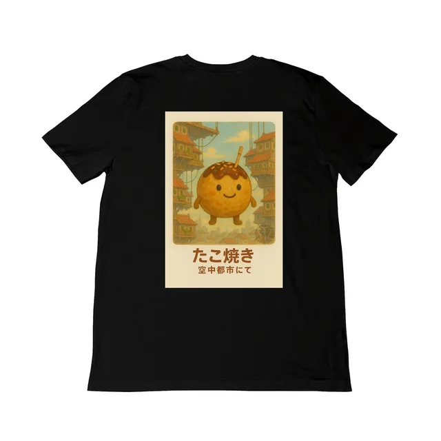 Seetees Sushi Tales Takoyaki nella città sospesa t-shirt vestibilità comoda