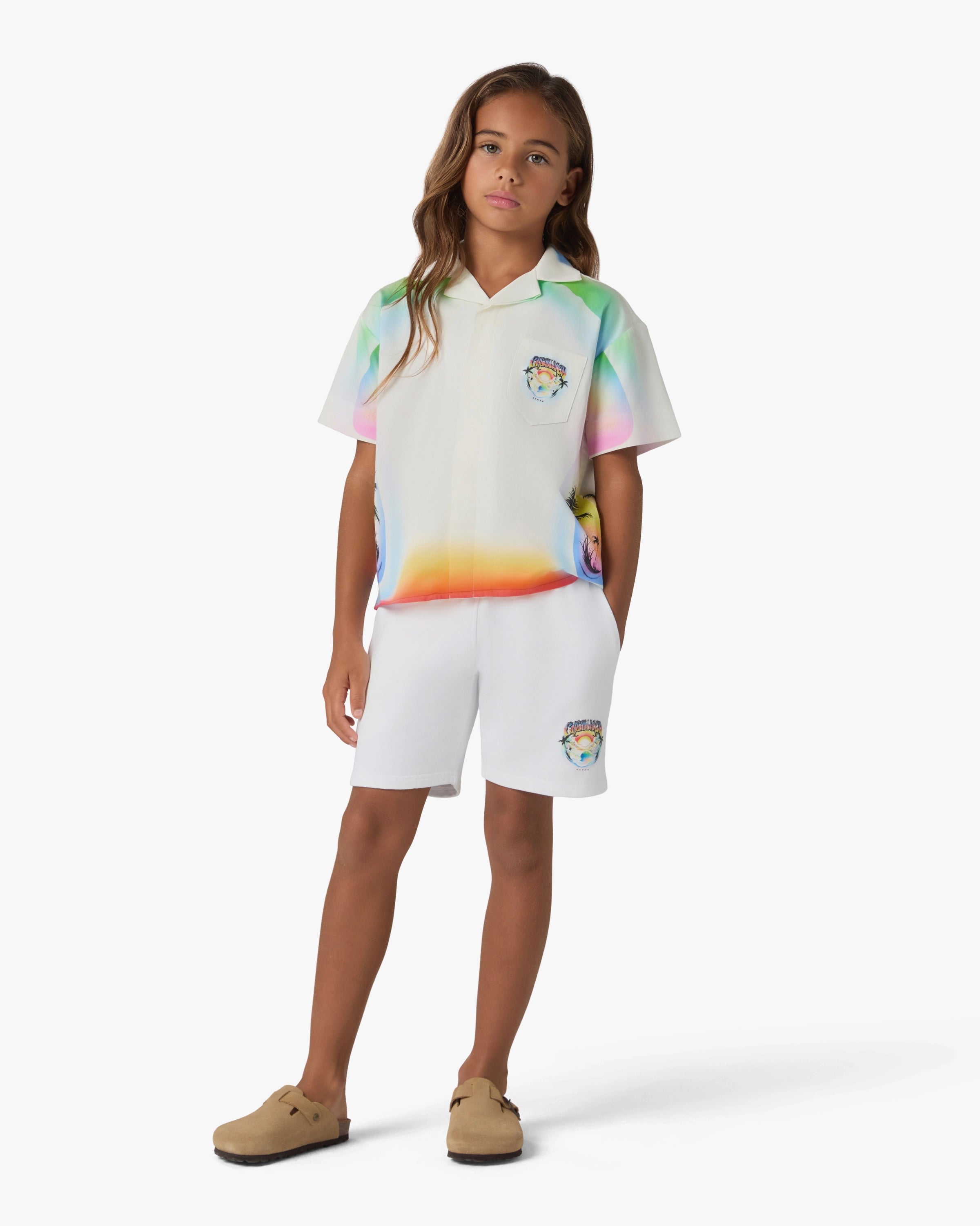 Casablanca Airspray pantaloncini bianchi cotone 7-8 anni