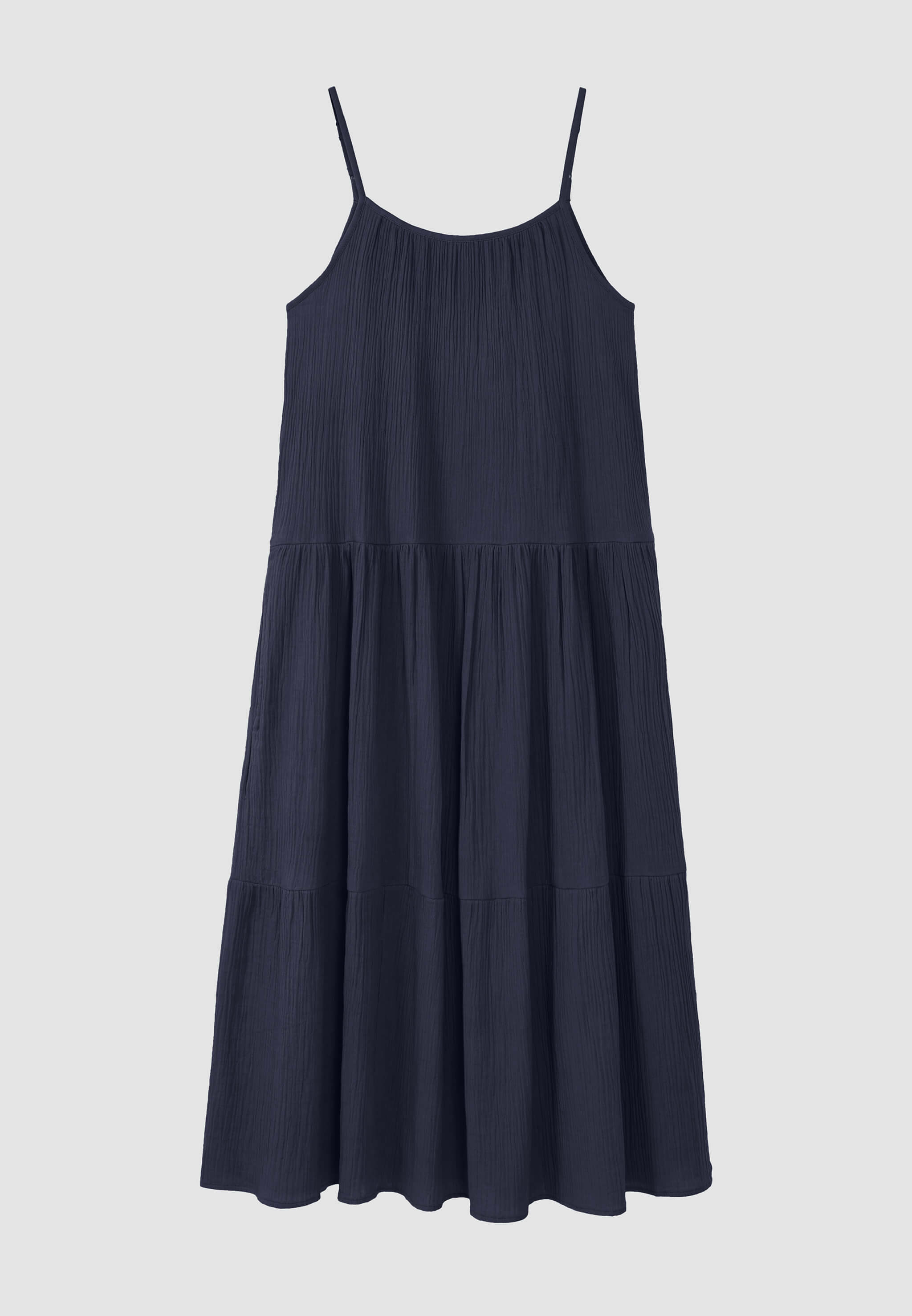 Recolution Felicia vestito mussola cotone bio navy