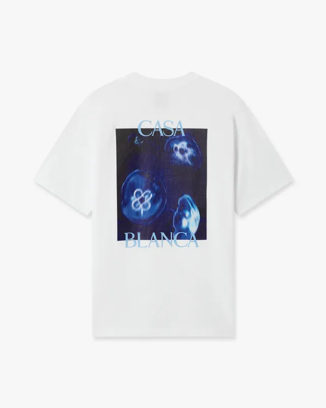 Casablanca Meduse t-shirt bianca cotone organico uomo