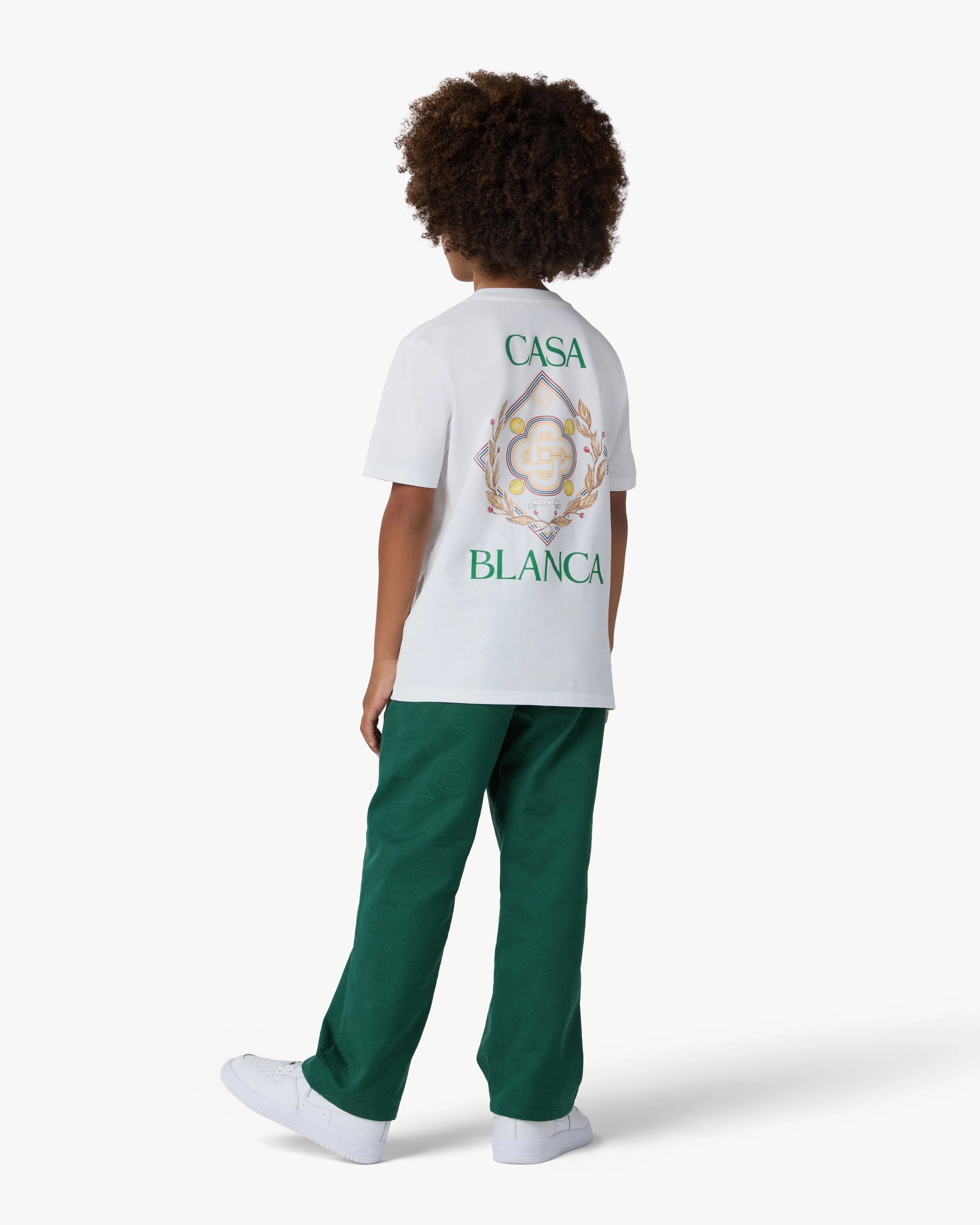 Casablanca Championship t-shirt bambino bianca cotone