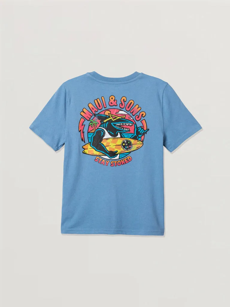 Maui and Sons Stoked t-shirt ragazzo a manica corta