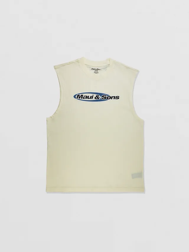 Maui and Sons Flying Disc canotta vaniglia cotone sport