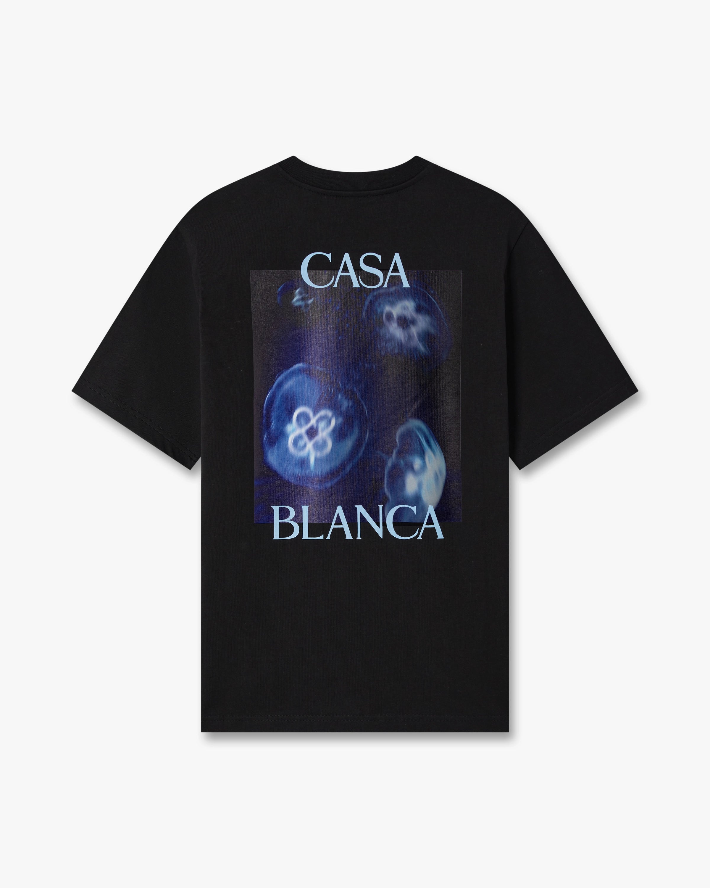 Casablanca Meduse T-Shirt Nera Uomo Cotone Organico