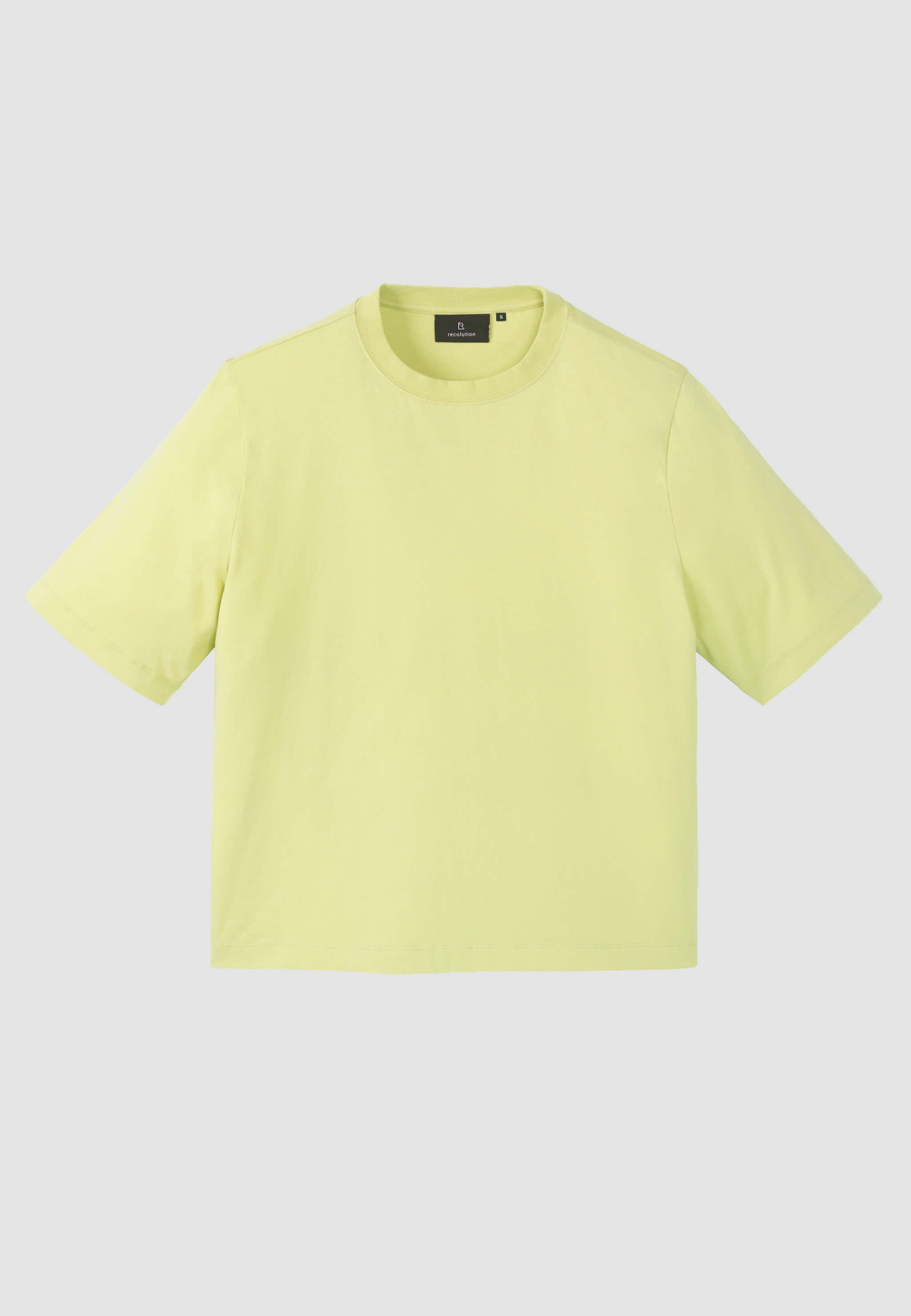 Recolution Azolla t-shirt gialla cotone bio boxy fit