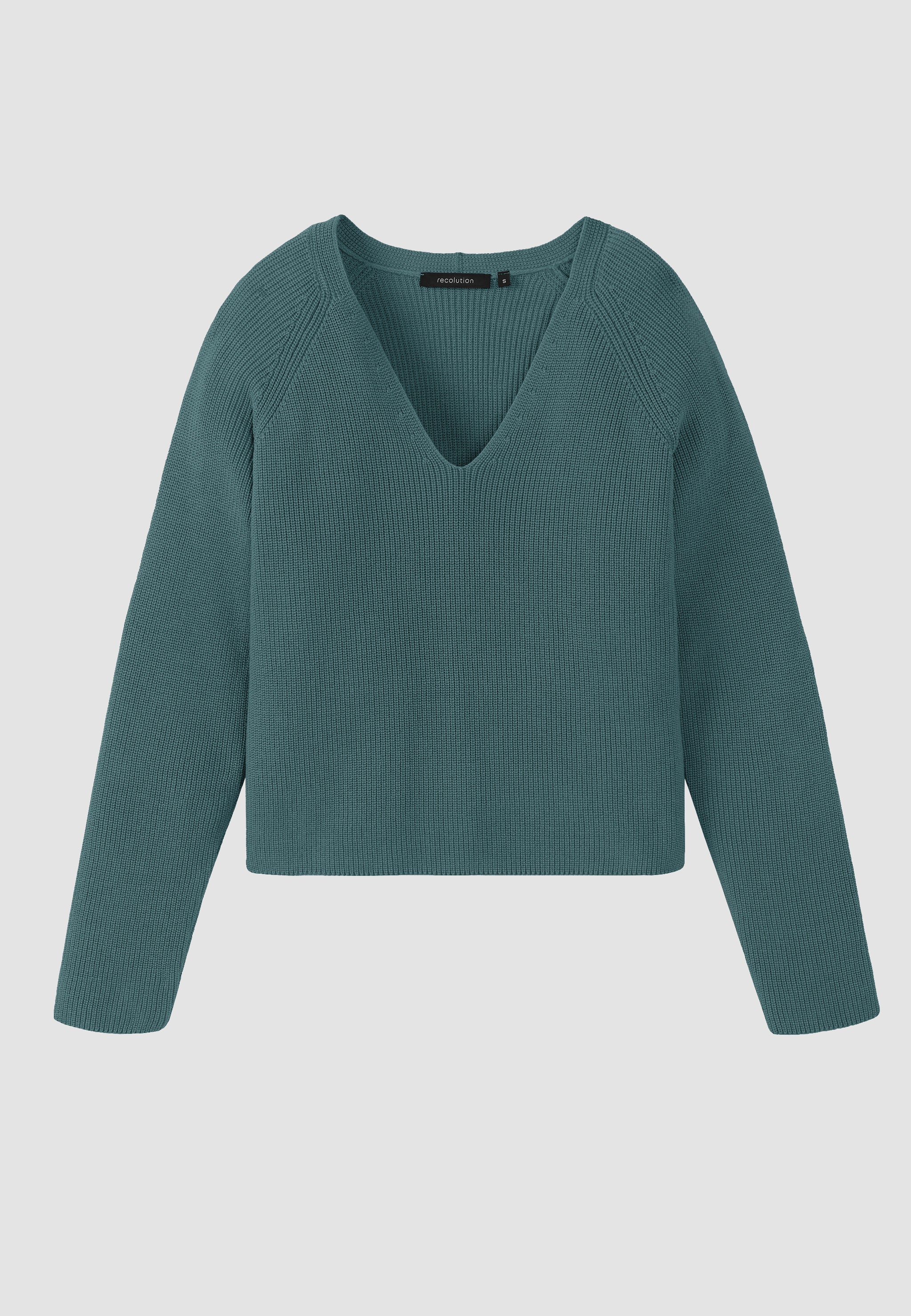 Recolution Arugula maglione donna ottanio cotone bio