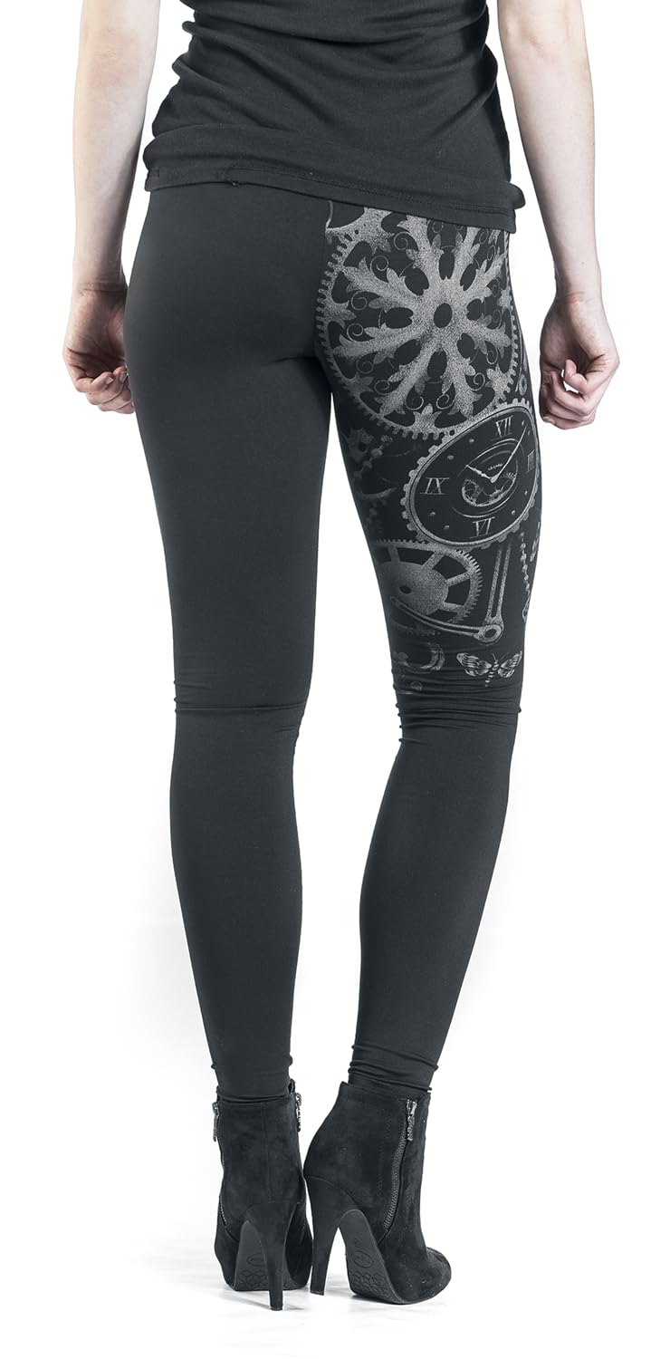 Gothicana by EMP leggings donna neri stampa rock XXL