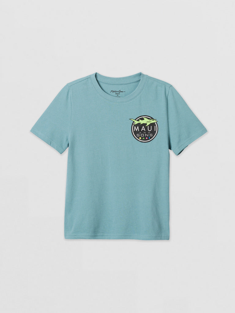Maui and Sons Shark Logo t-shirt bambino squalo cotone