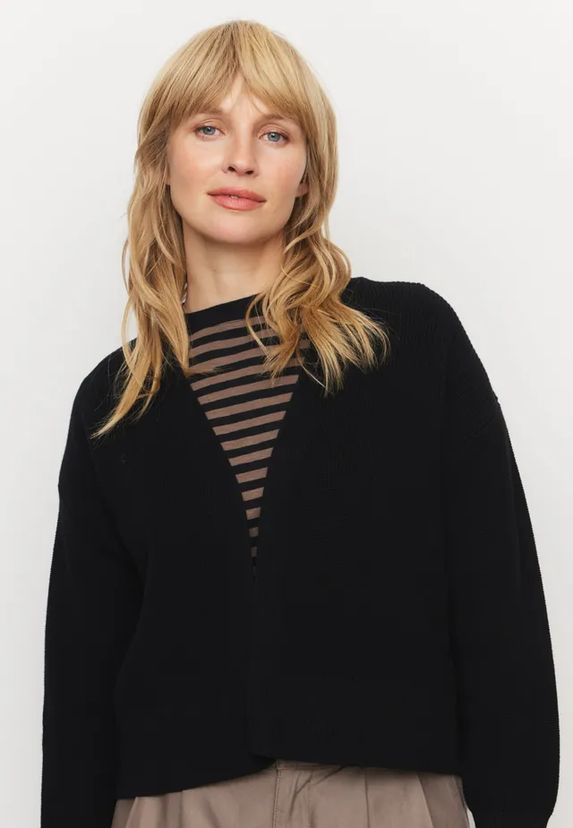 Recolution Moringa cardigan cotone bio nero comodo