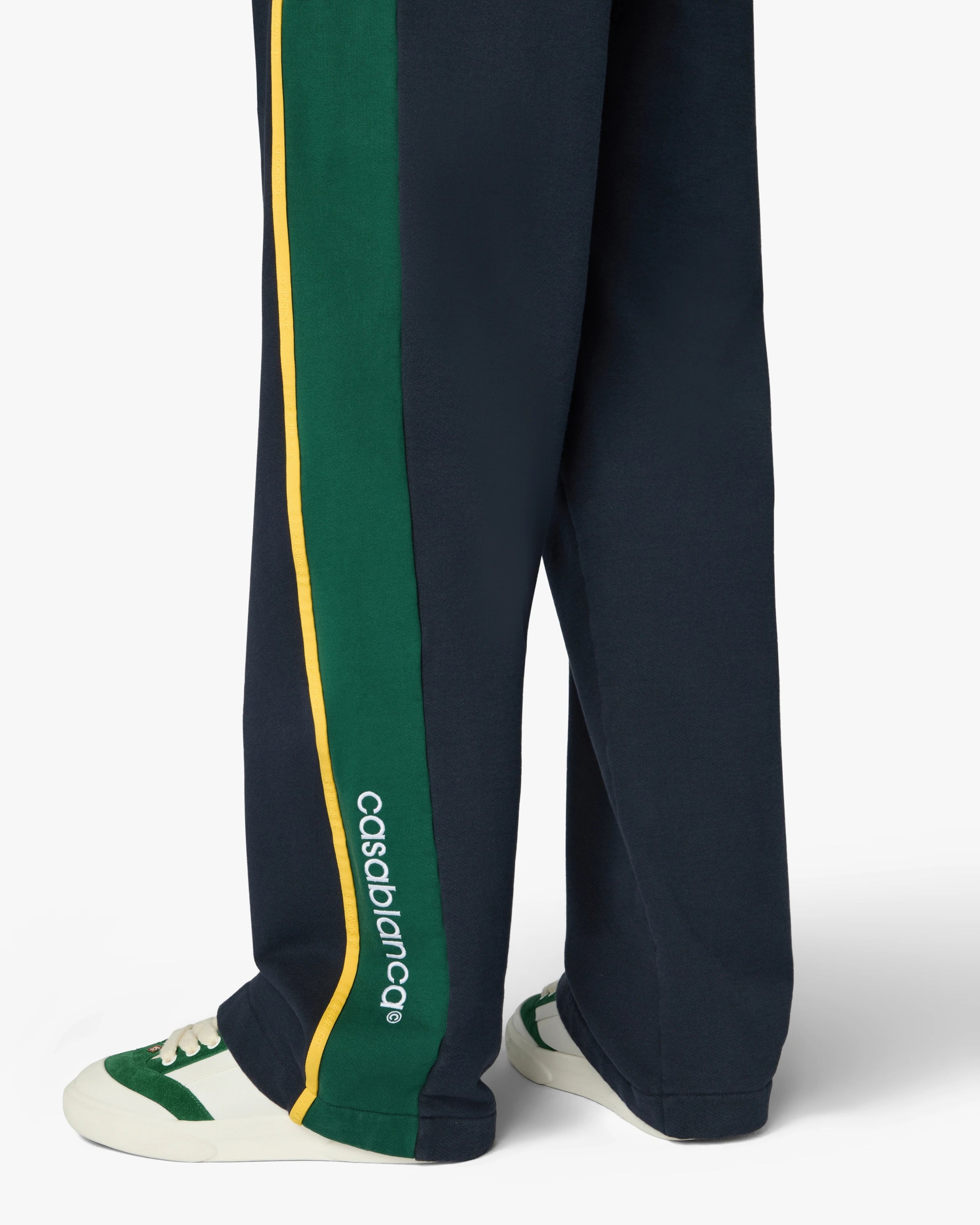 Casablanca Panelled pantaloni tuta blu cotone