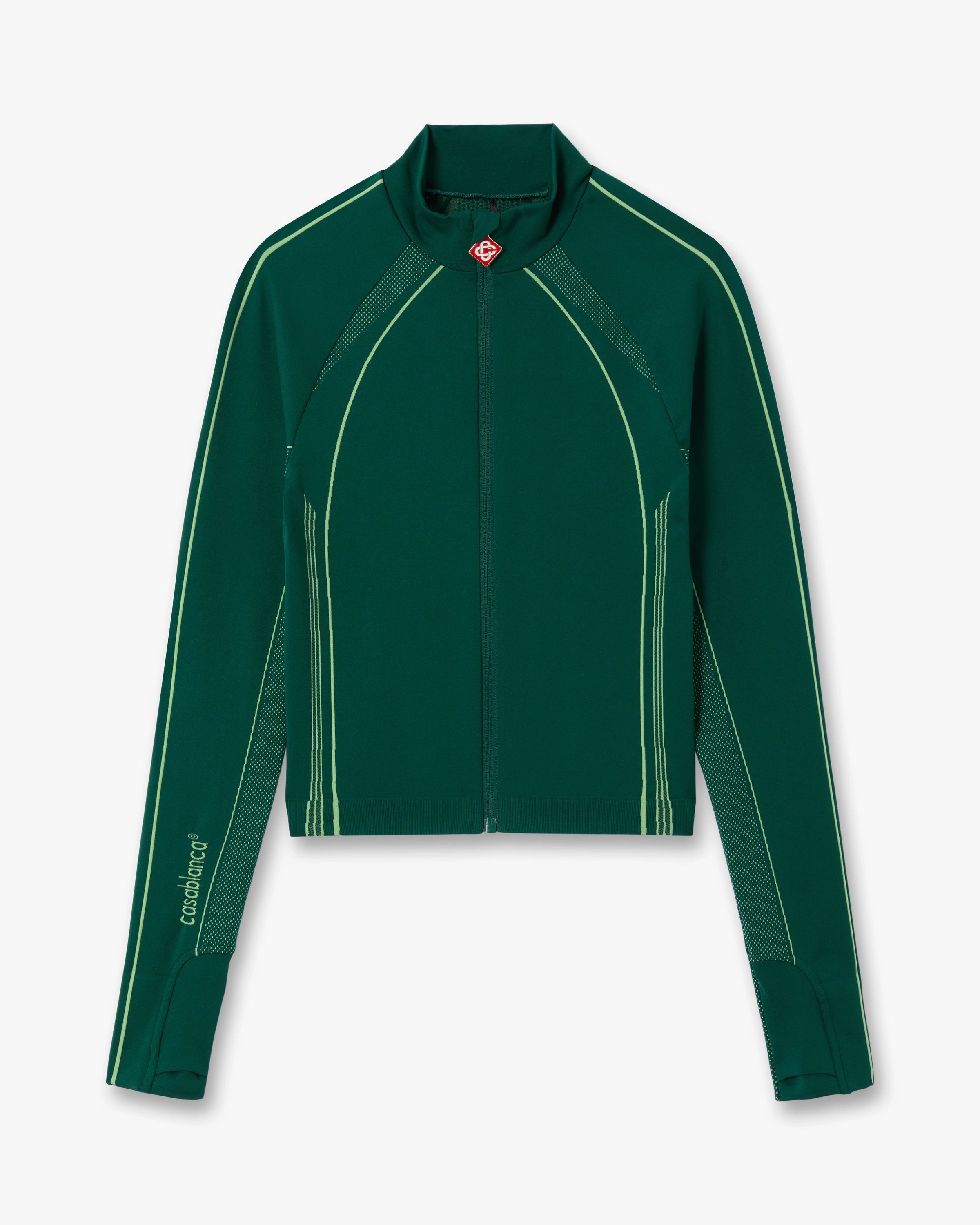 Casablanca Seamless giacca zip verde tecnica