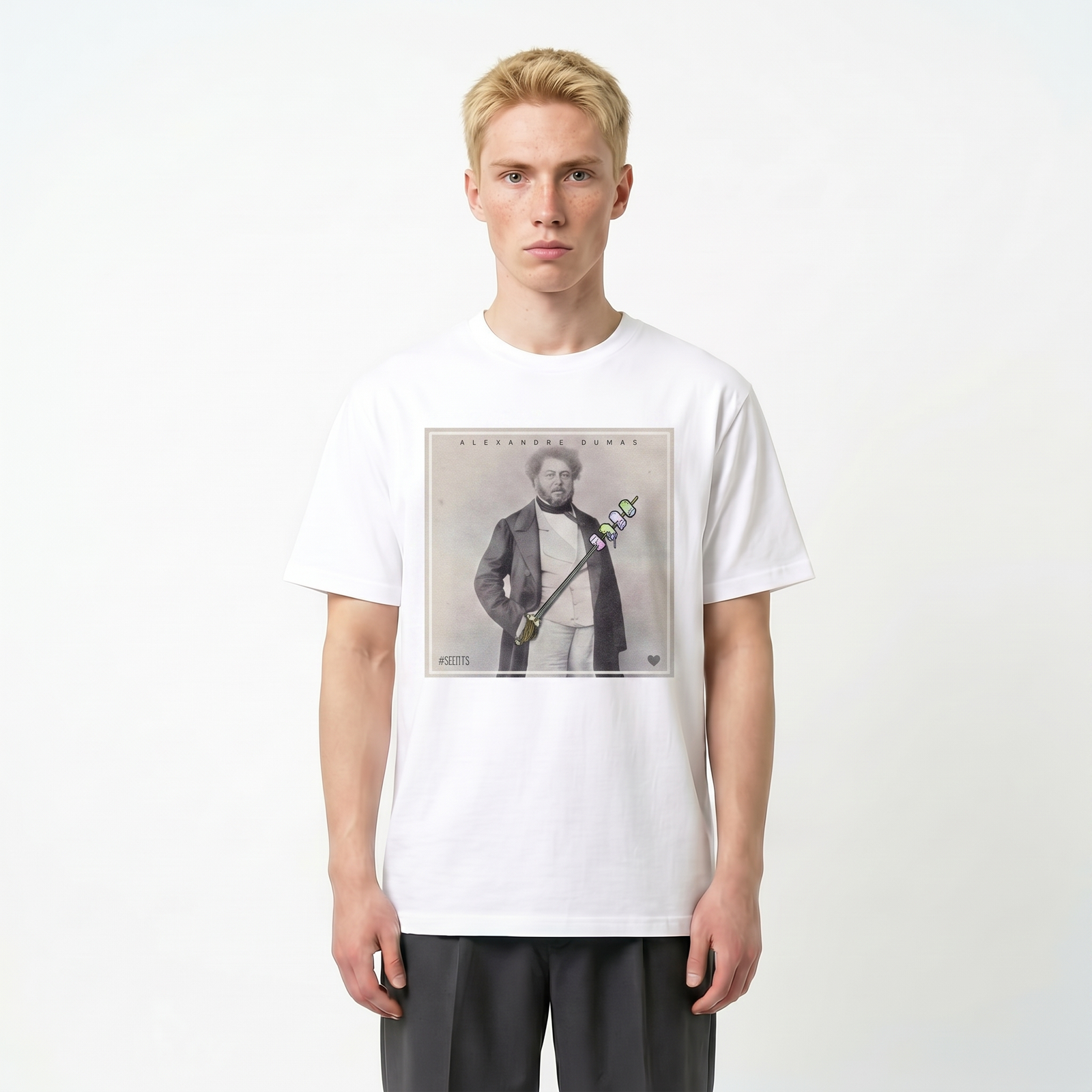 Seetees Dumas t-shirt stampa 1800