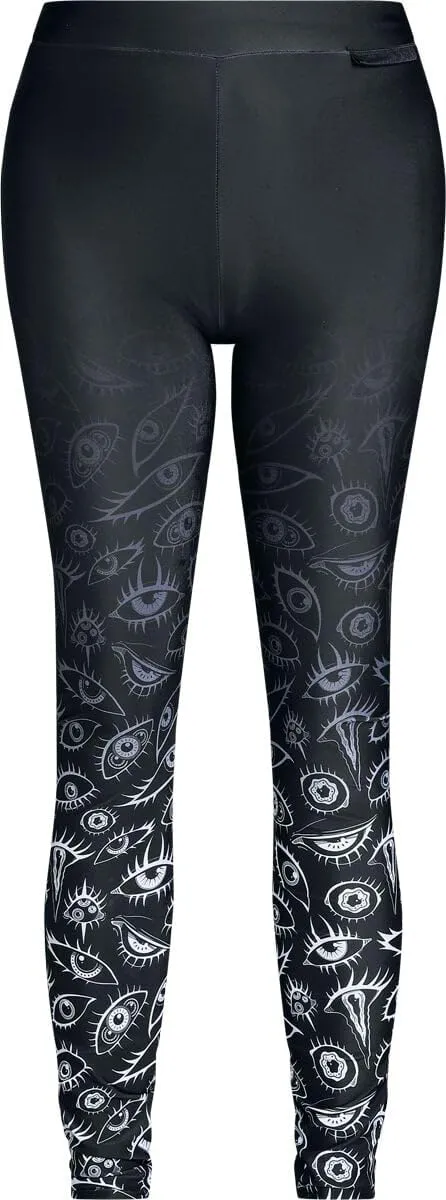 Gothicana by EMP The Void leggings donna neri gotici