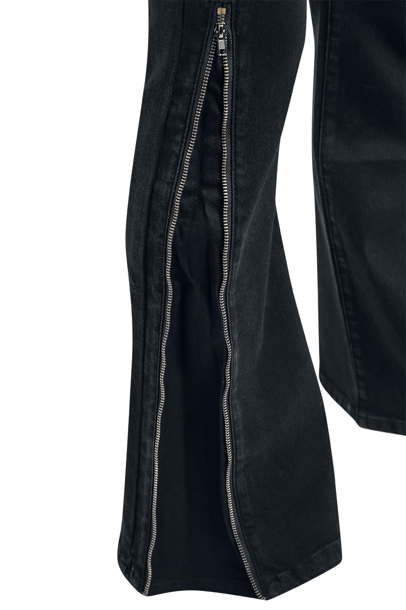 Gothicana by EMP Jeans Boot Cut donna neri 5 tasche