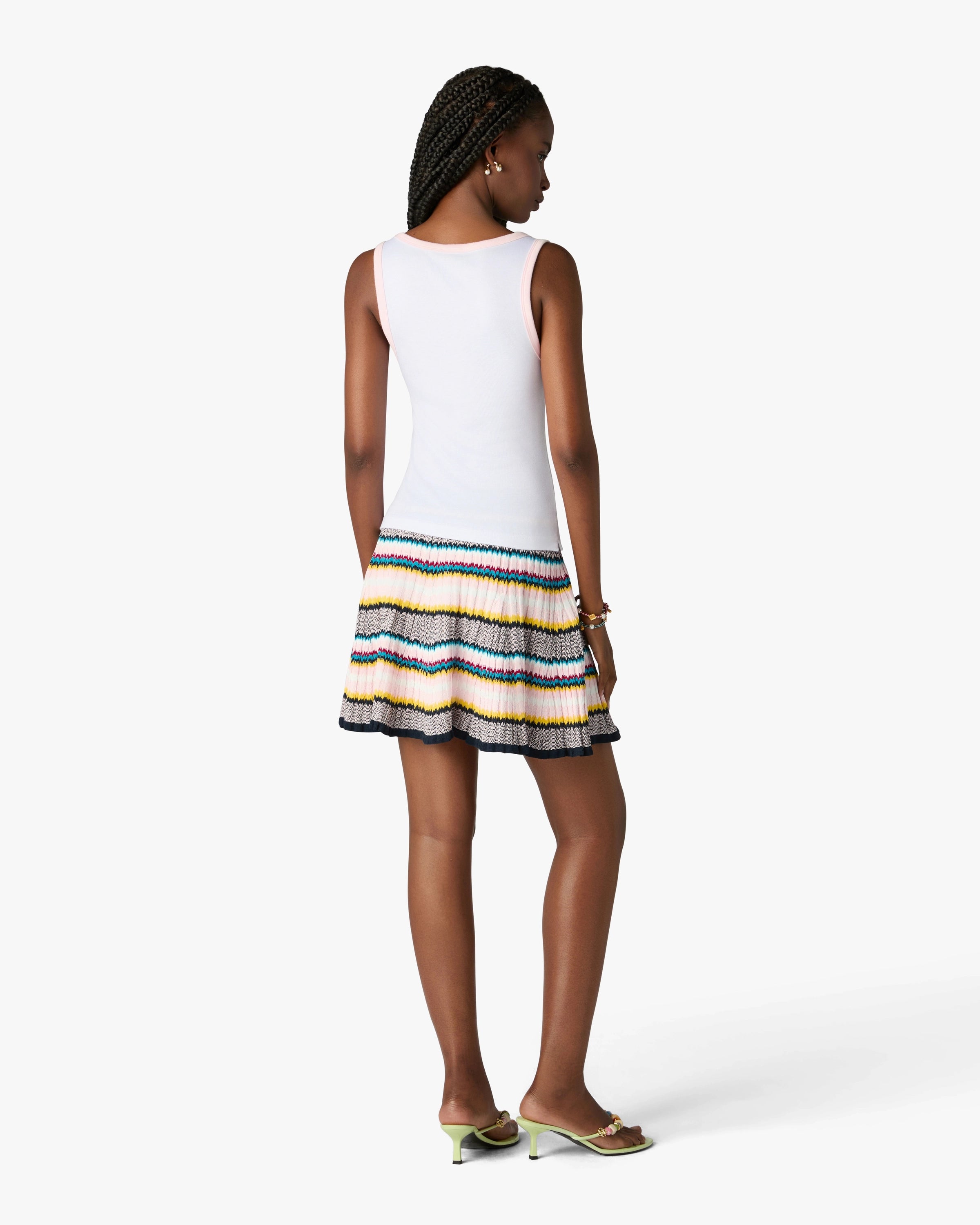 Casablanca Airspray canotta bianca modale oversize
