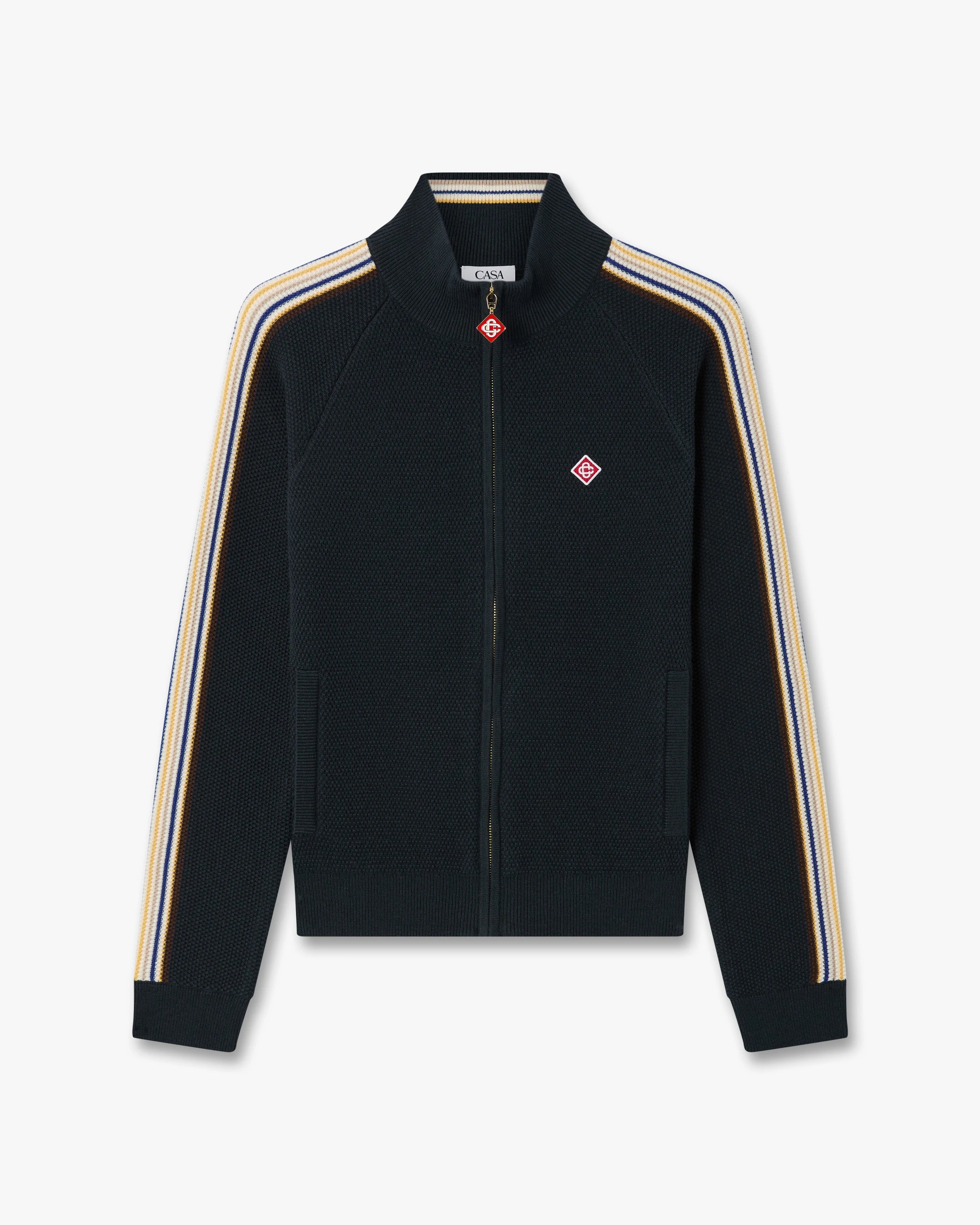 Casablanca Café Culture giacca tuta blu navy lana relaxed
