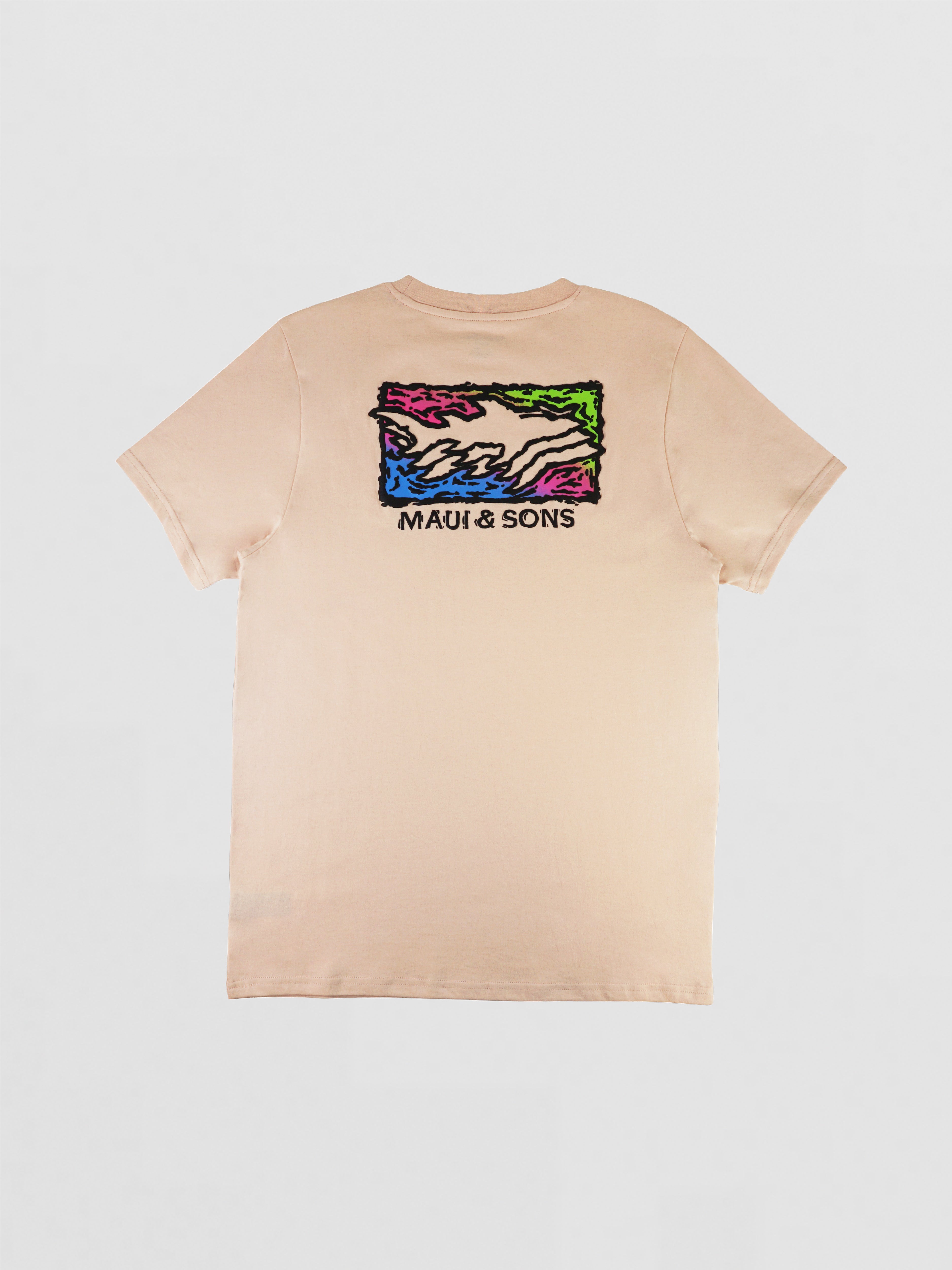 Maui and Sons Triple Threat Puff Ink T-Shirt maglietta rosa