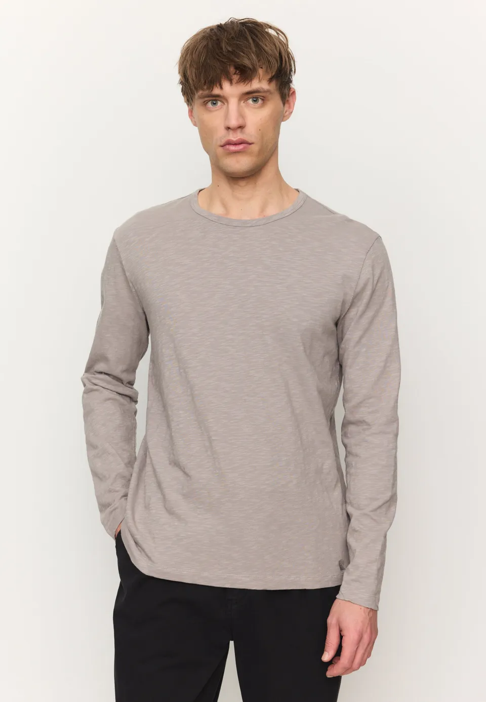 Recolution MACA maglia maniche lunghe greige cotone bio