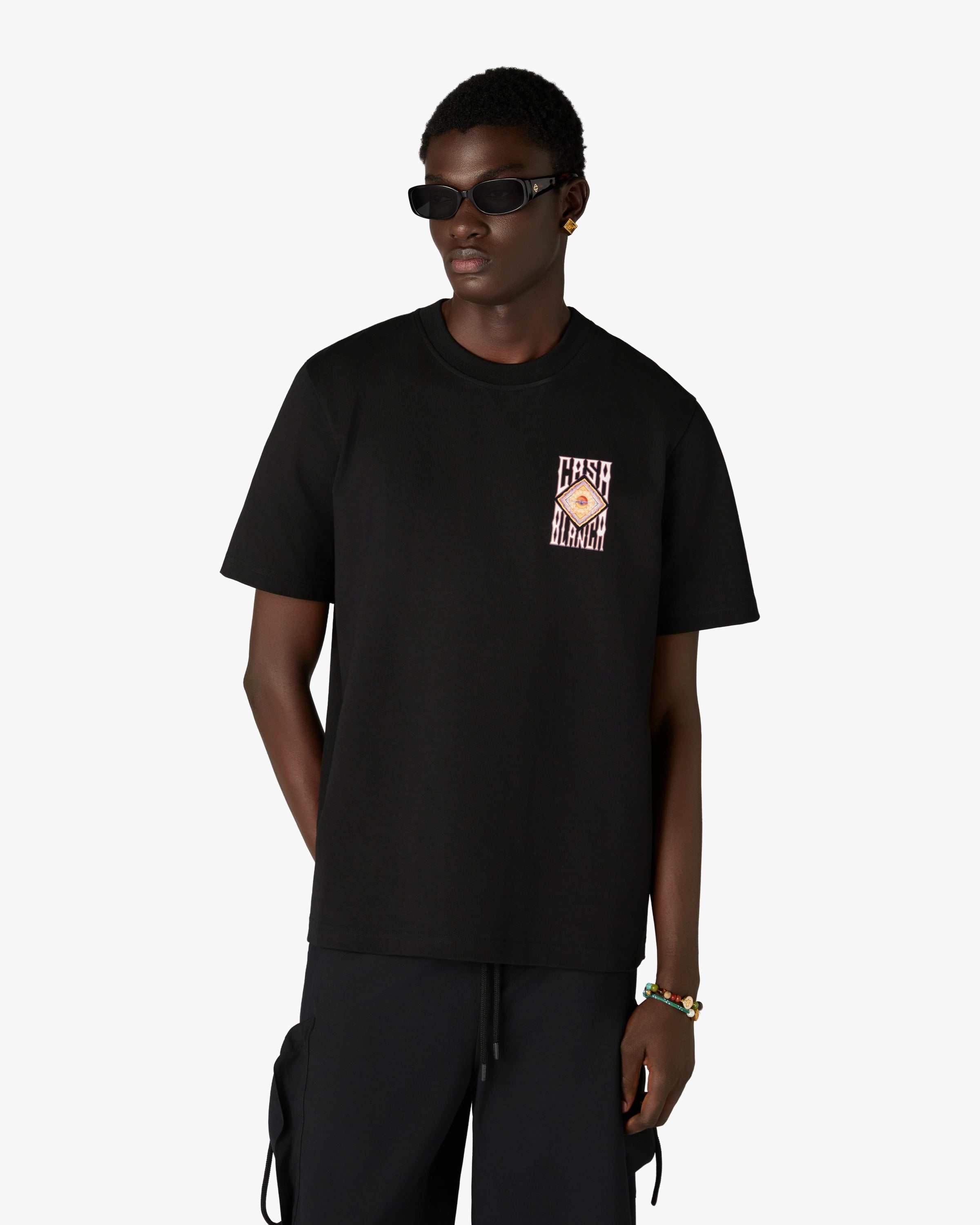 Casablanca Hermons Mirage t-shirt nera cotone