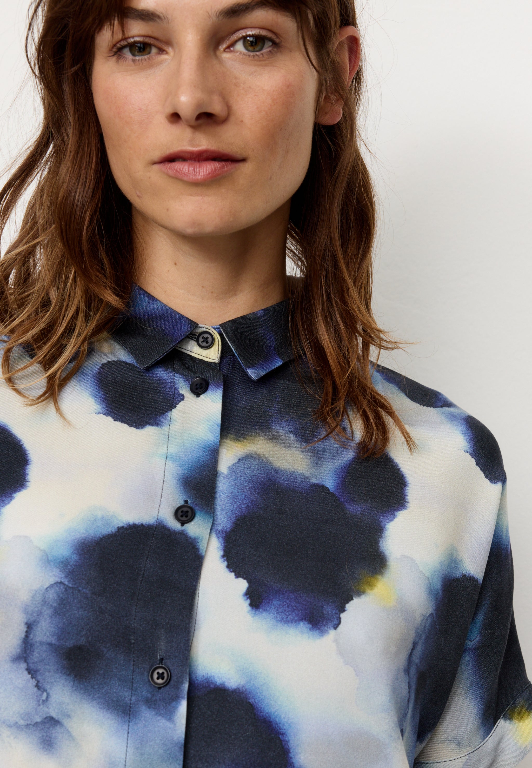 Recolution Lotus Waterdrop blusa donna blu viscosa