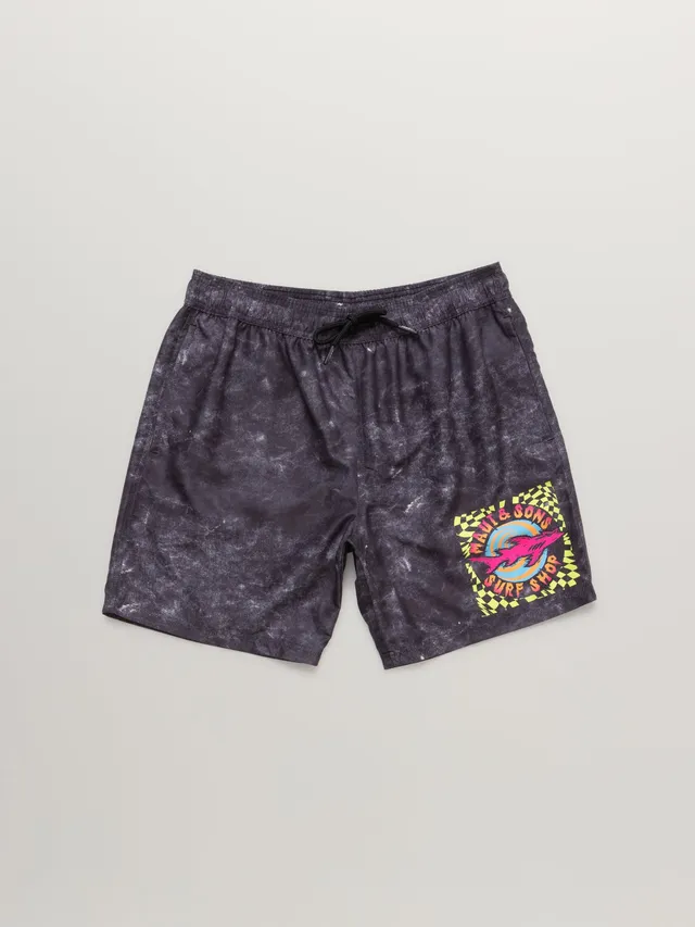 Maui and Sons Surf Shop Costume Mare Nero Asciugatura Rapida