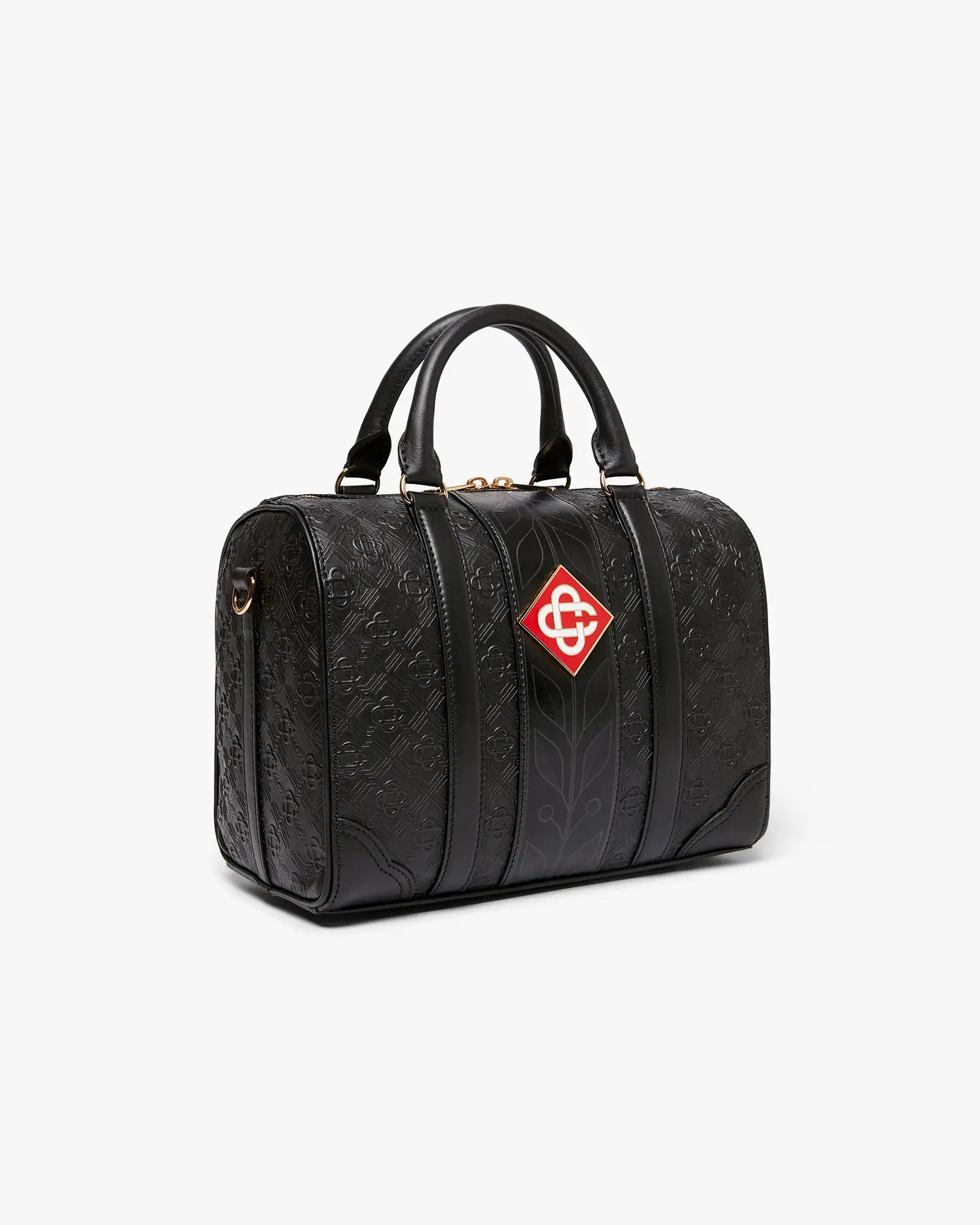 Casablanca Mini Monogram Weekender borsa nera pelle