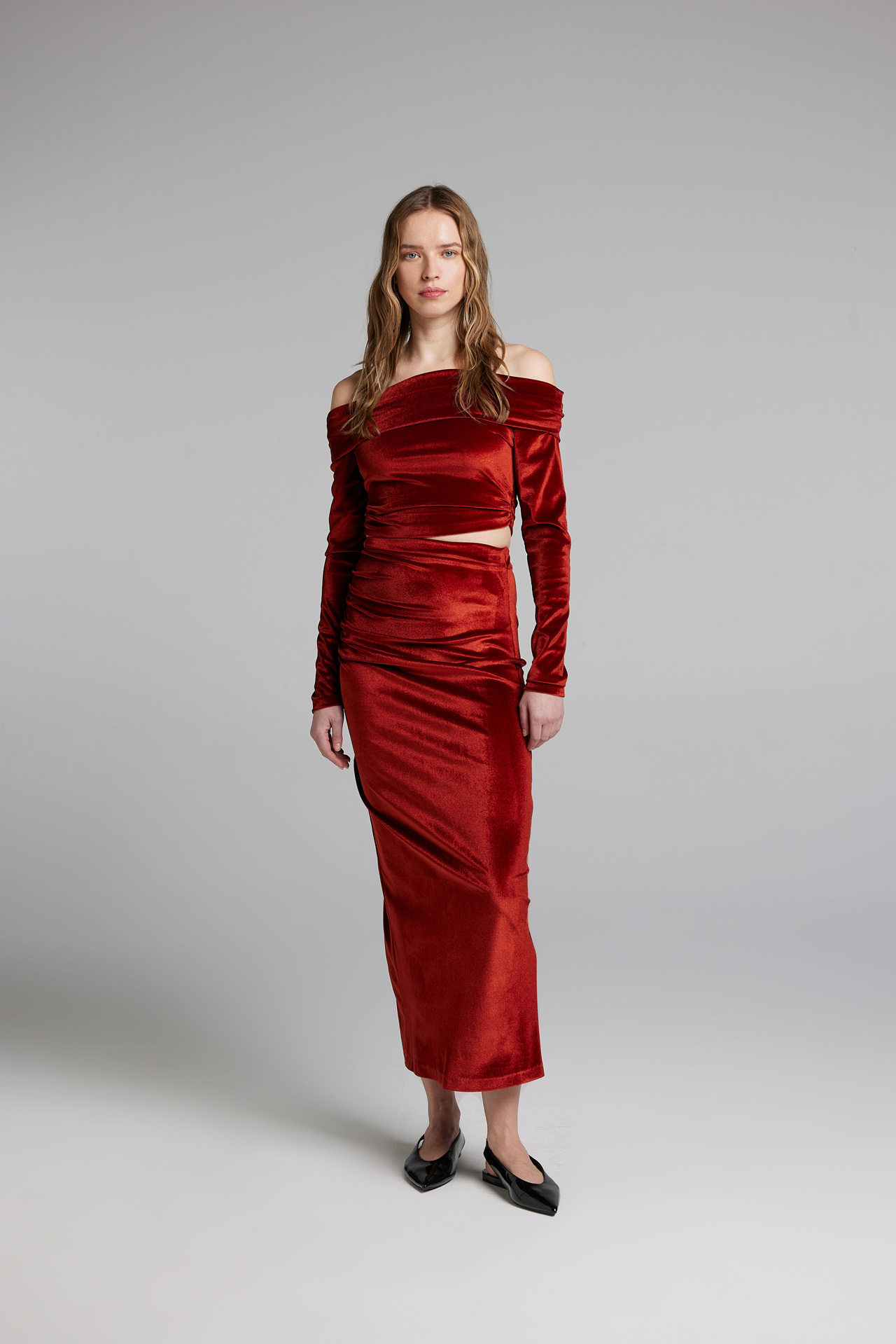 Sarah Chole 28025 gonna velluto elasticizzato