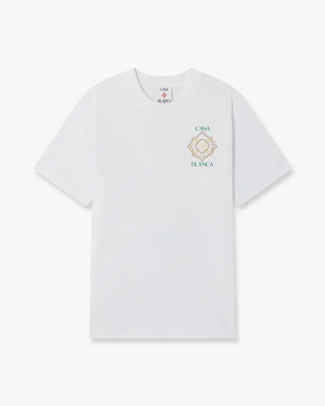 Casablanca Championship T-shirt bianca cotone