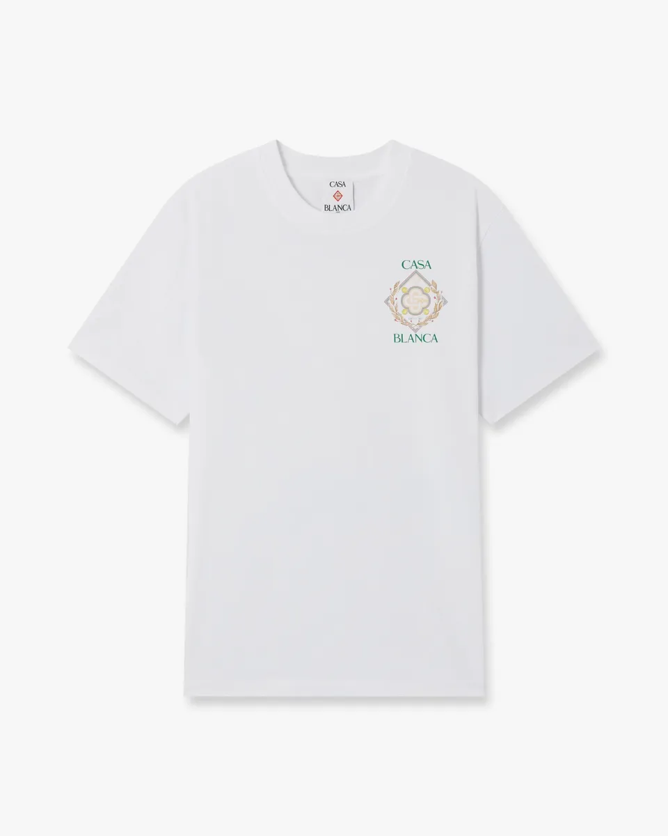 Casablanca Championship T-shirt bianca cotone
