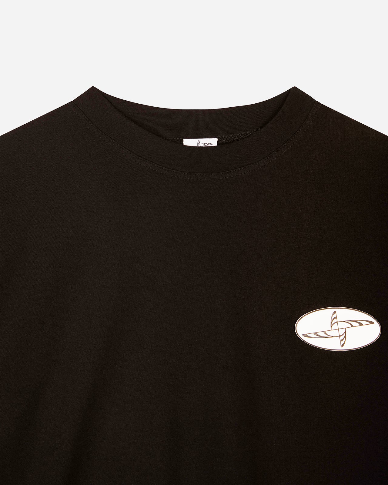 Noskra Logo t-shirt nera cotone patch cucita