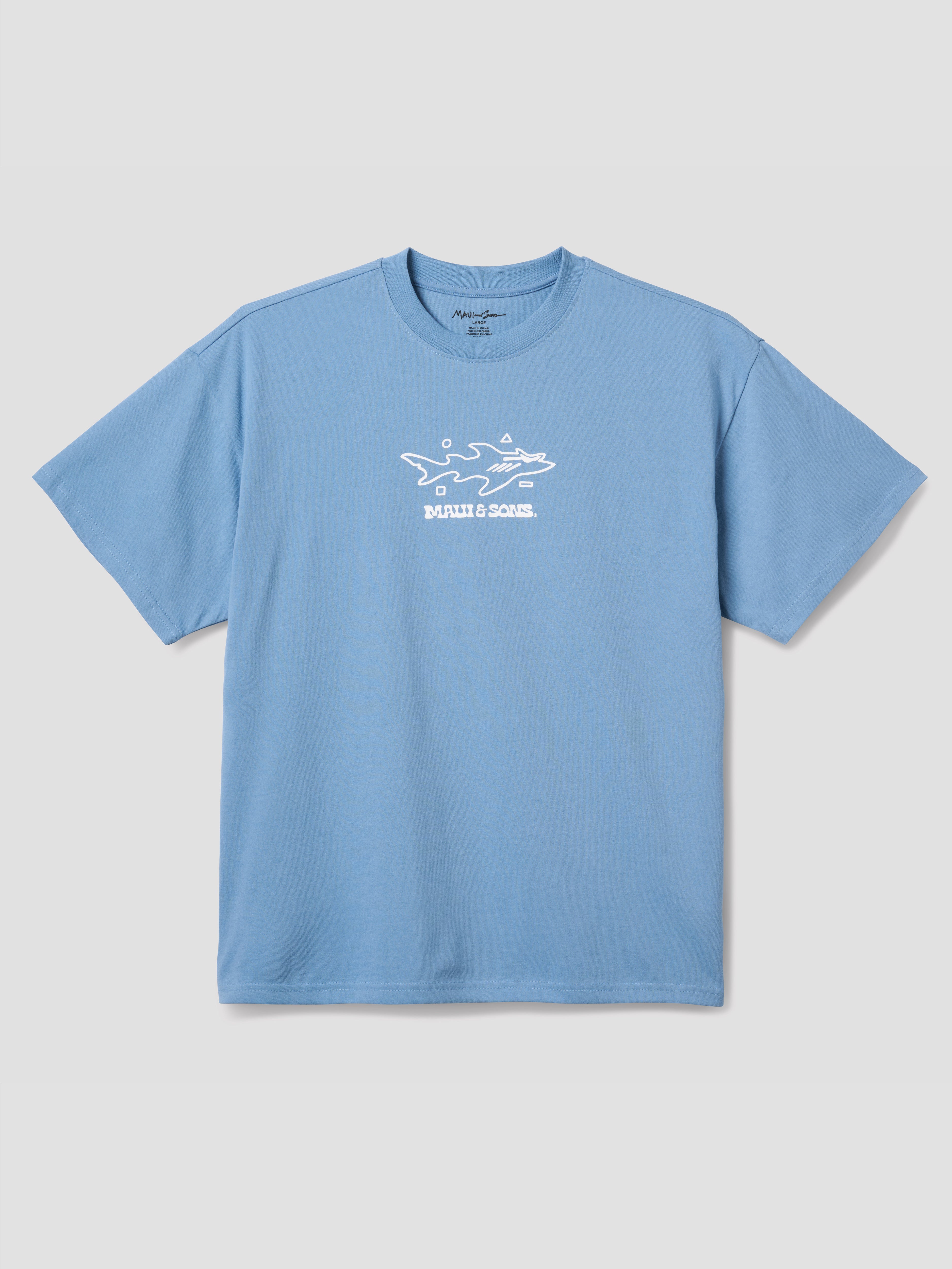Maui and Sons Cool Shark maglietta boxy cotone dawn