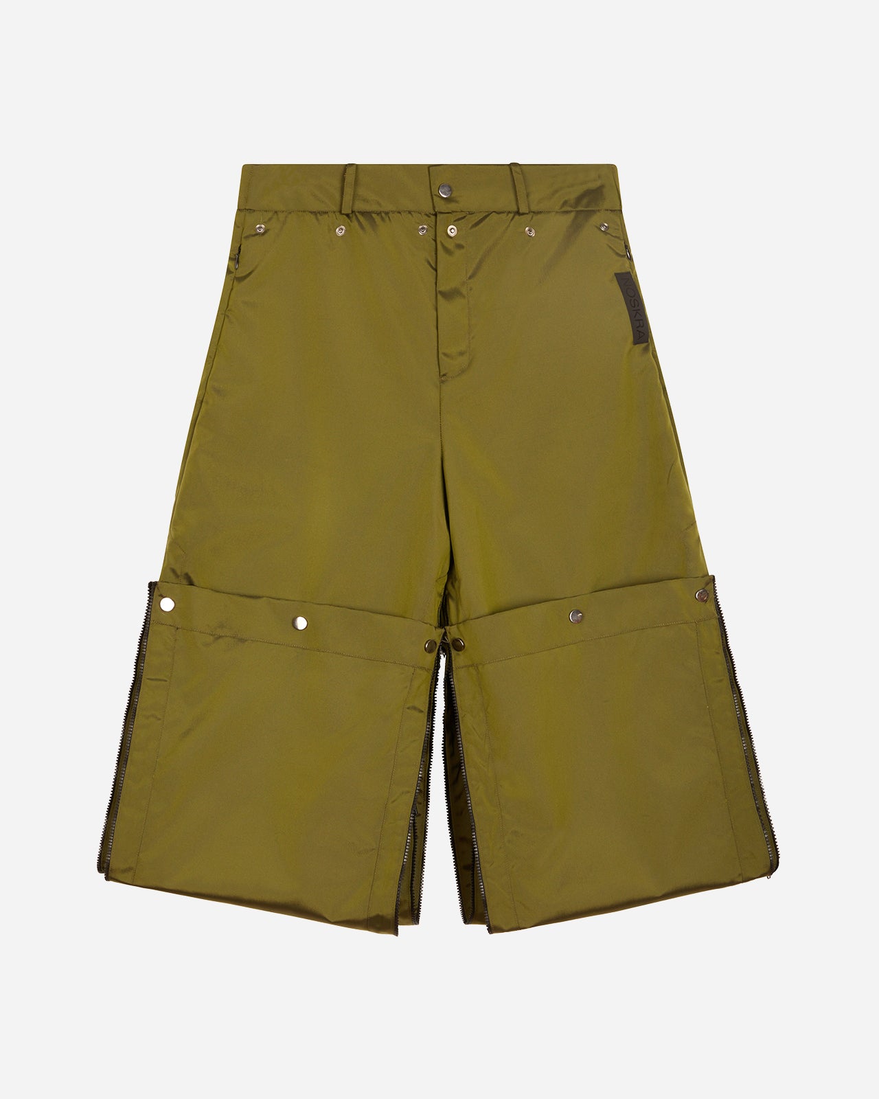 Noskra Olive pantaloni modulari tech oversize