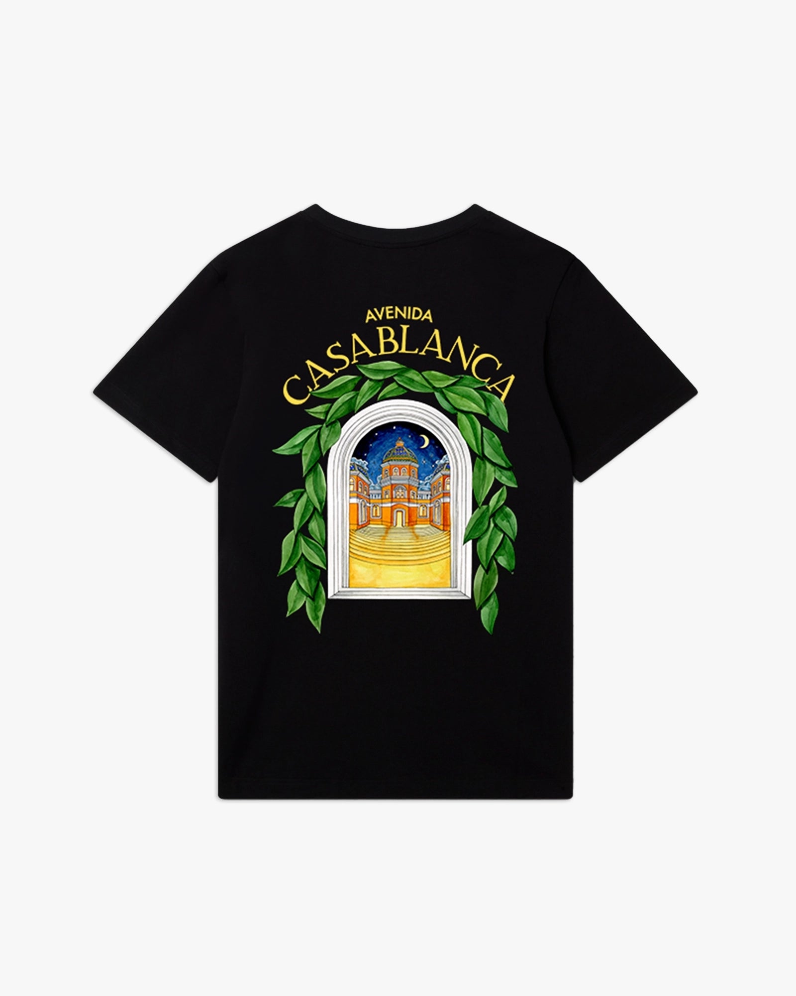 Casablanca Avenida T-shirt nera cotone