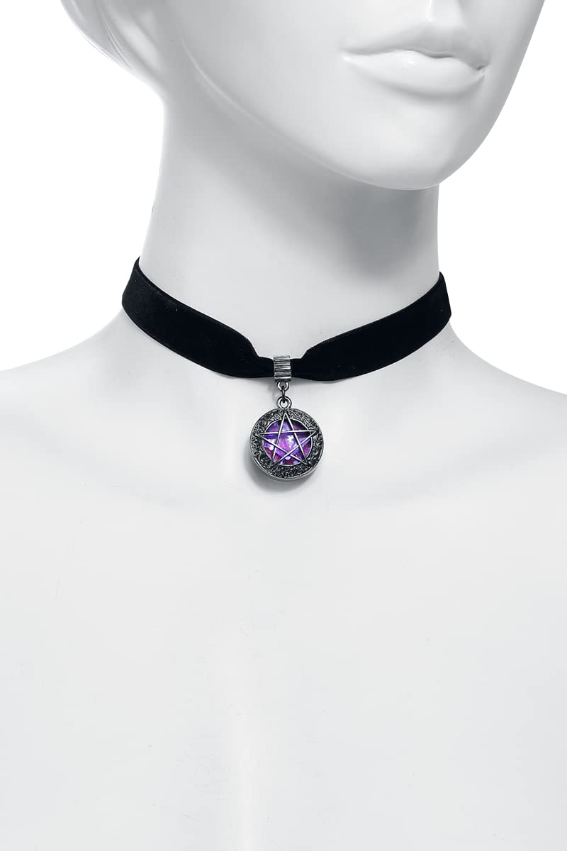 Gothicana by EMP Parure Nera-Lilla Pentacolo intimo gotico