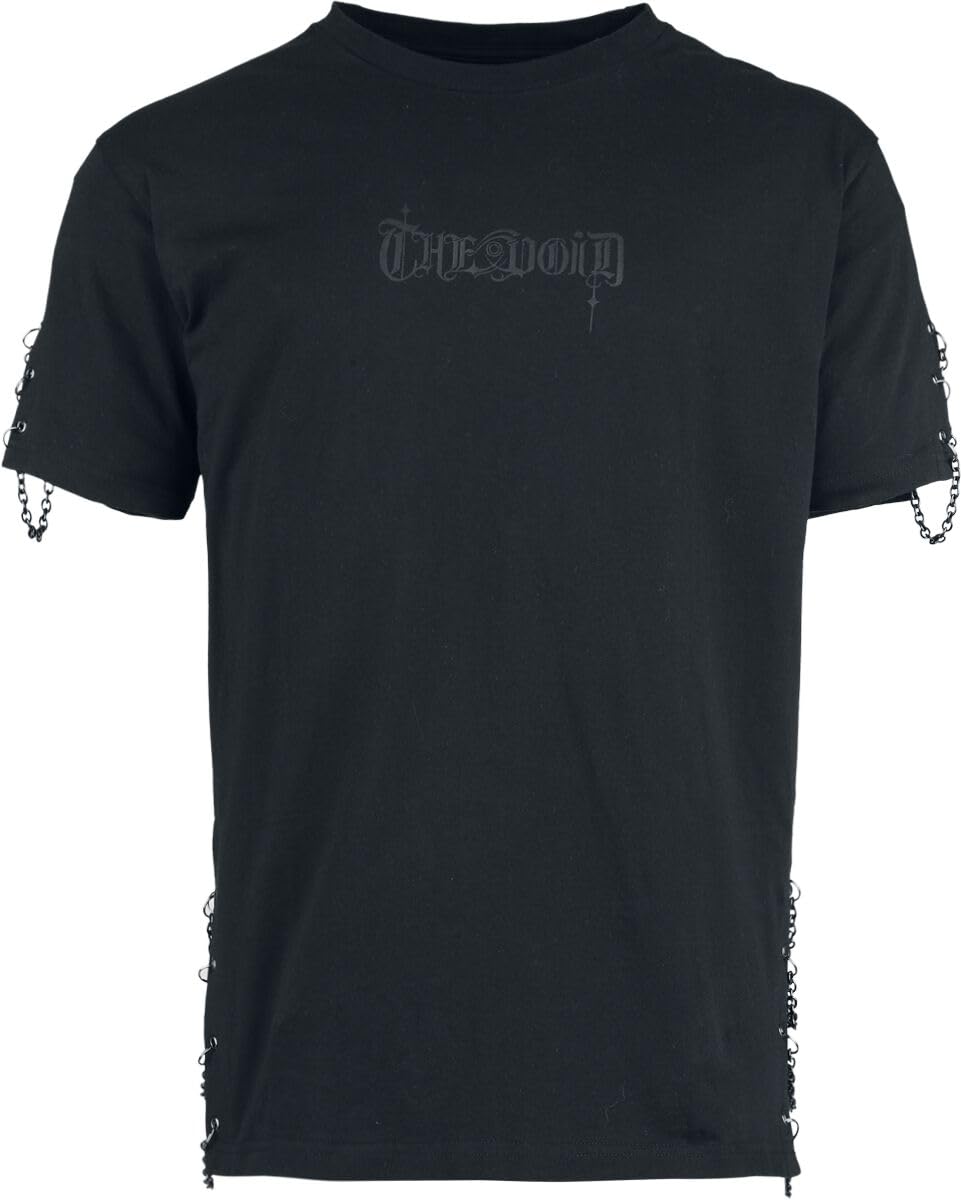 Gothicana The Void t-shirt nera uomo L cotone gotico