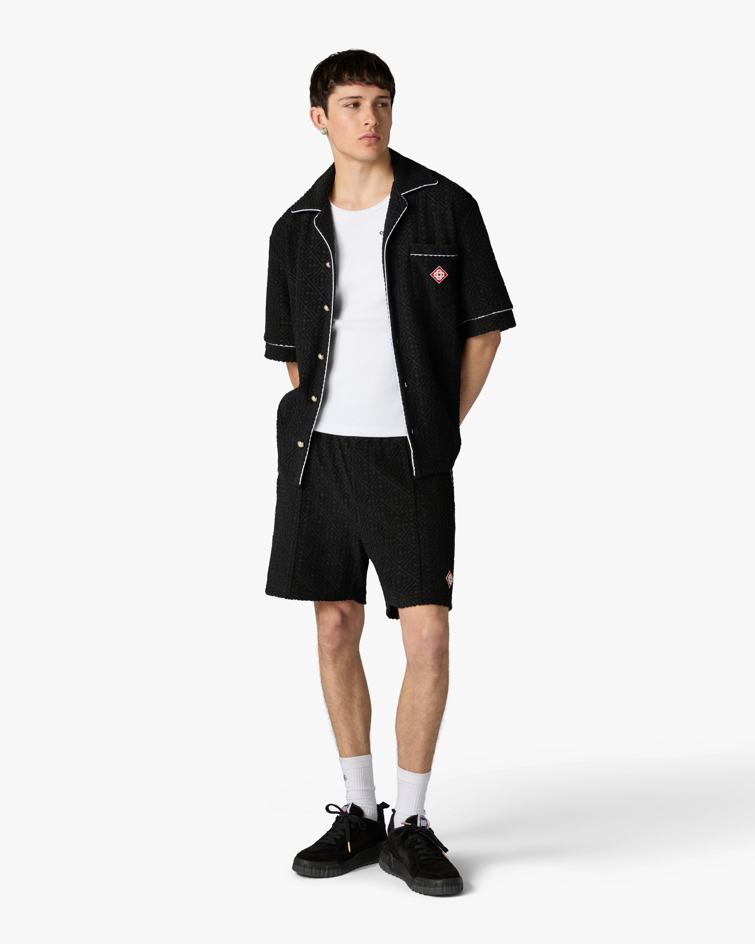 Casablanca Towelling shorts spugna neri