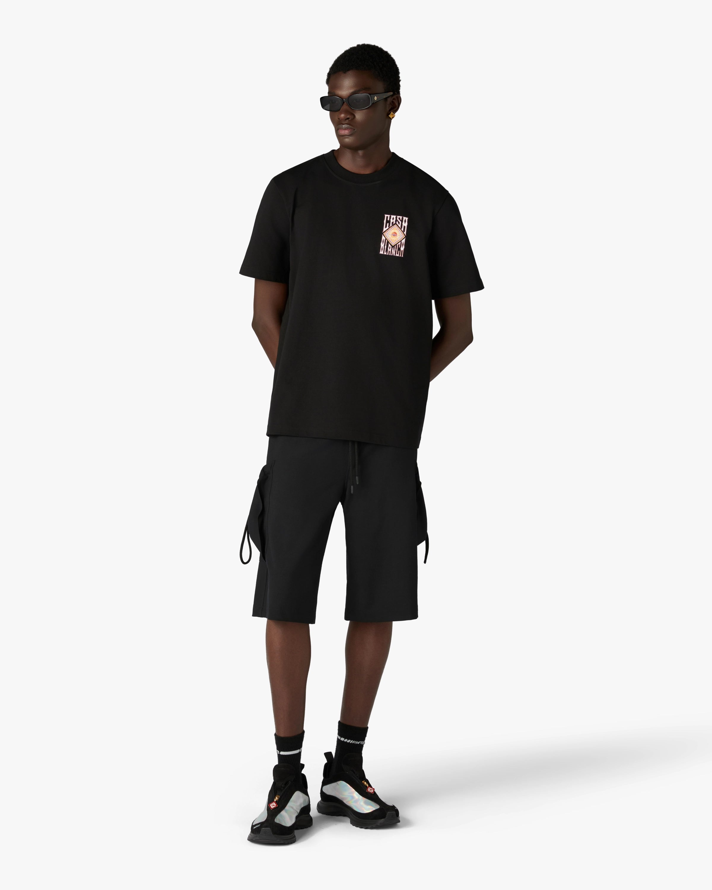 Casablanca Hermons Mirage t-shirt nera cotone