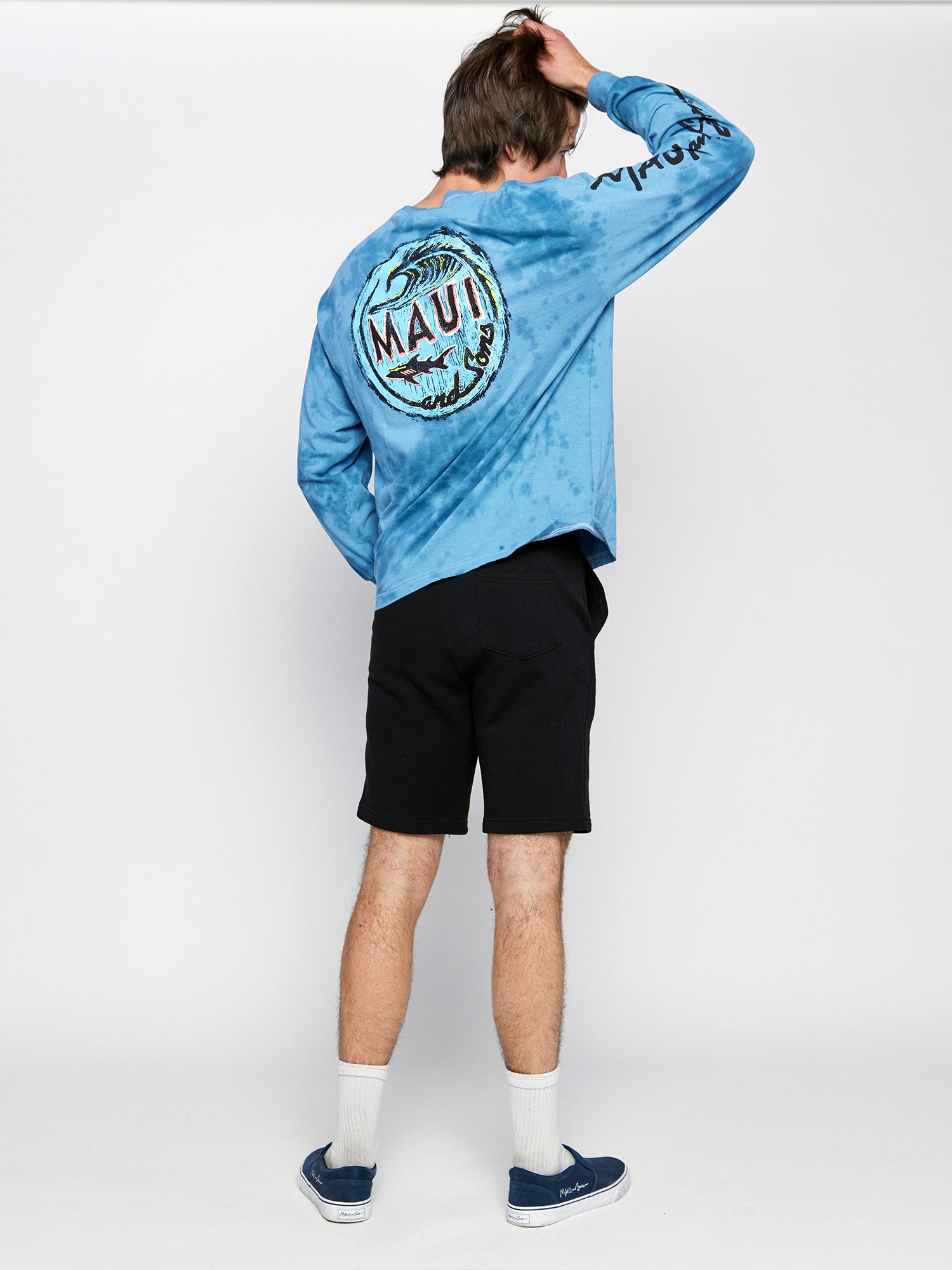 Maui and Sons Shark Shack maglia deep water cotone