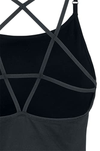 Gothicana by EMP abito nero donna cut-out schiena