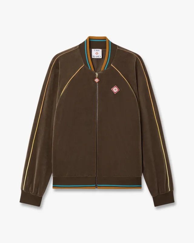 Casablanca Velour giacca tuta marrone uomo cotone